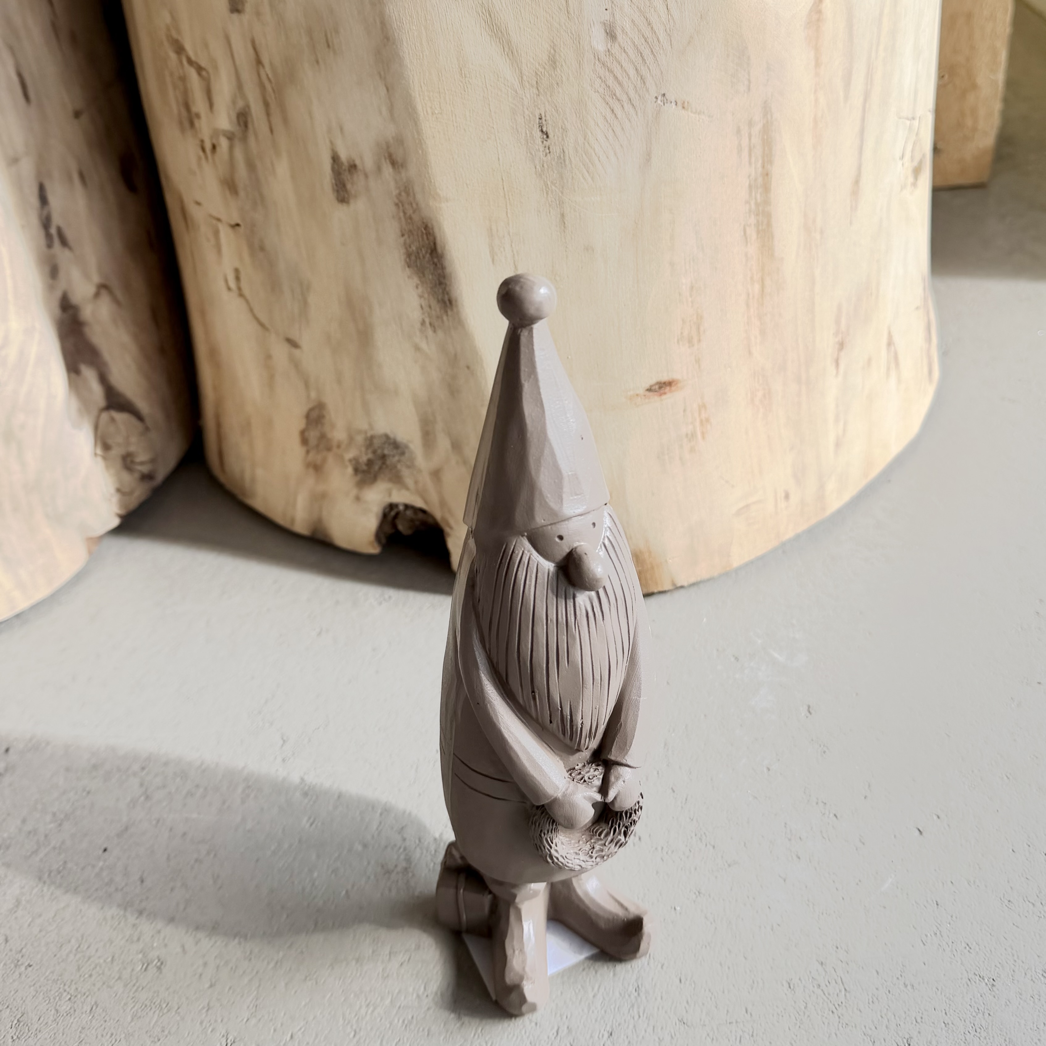 Poly Santa "Gino" Kranz, H22cm, braun