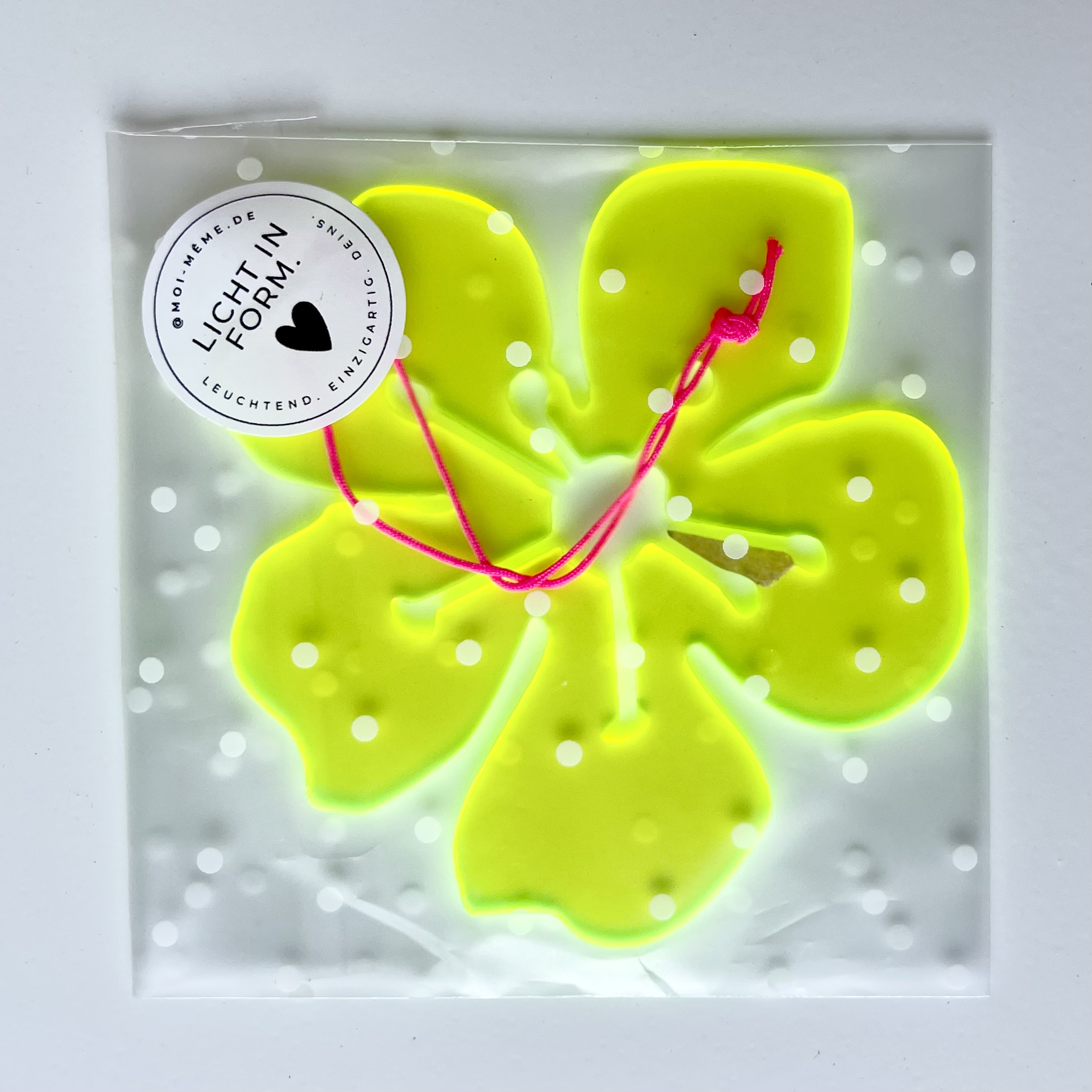 Hänger Orchidee Hawaii 9cm Neon Gelb