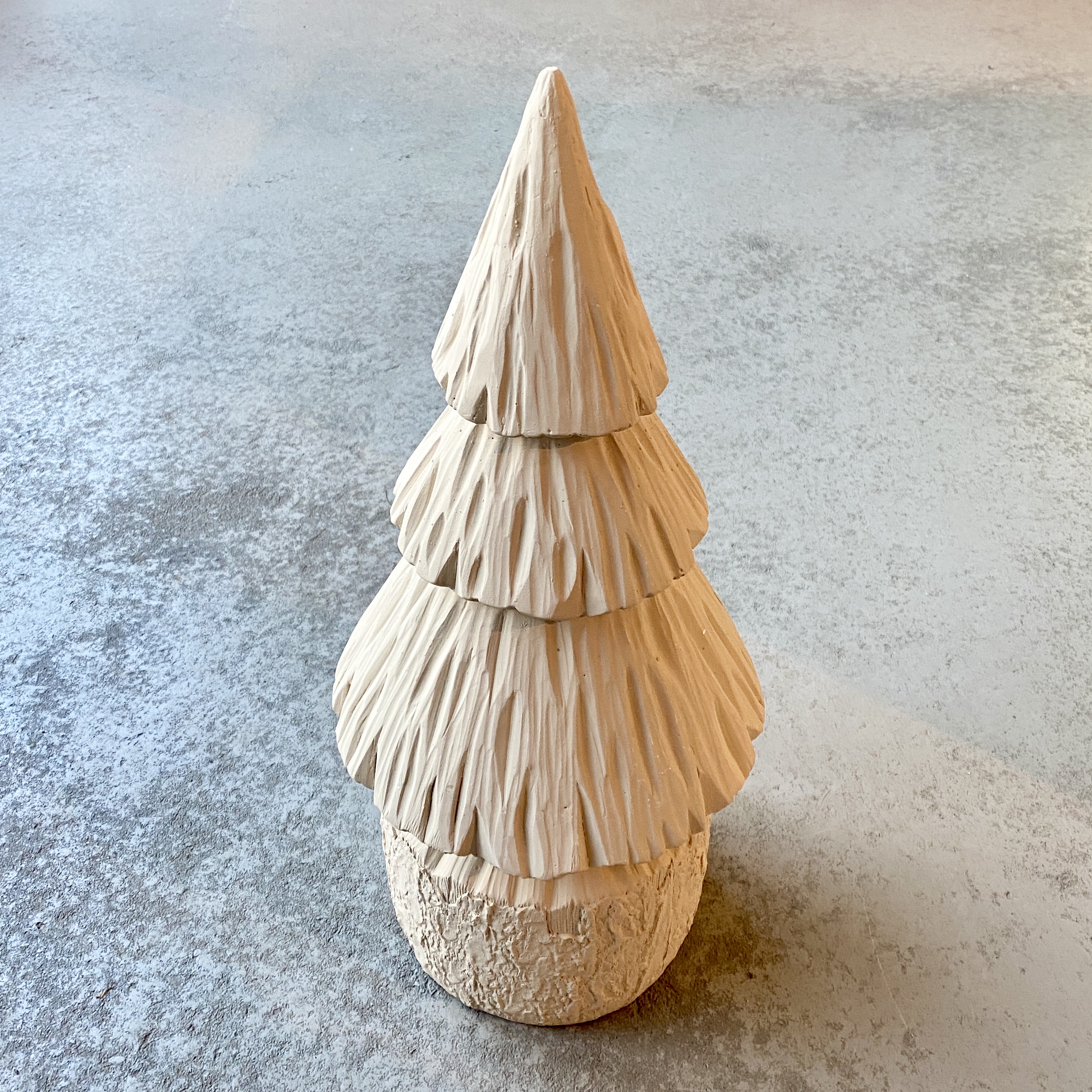 Tanne in Holzoptik H47cm, beige