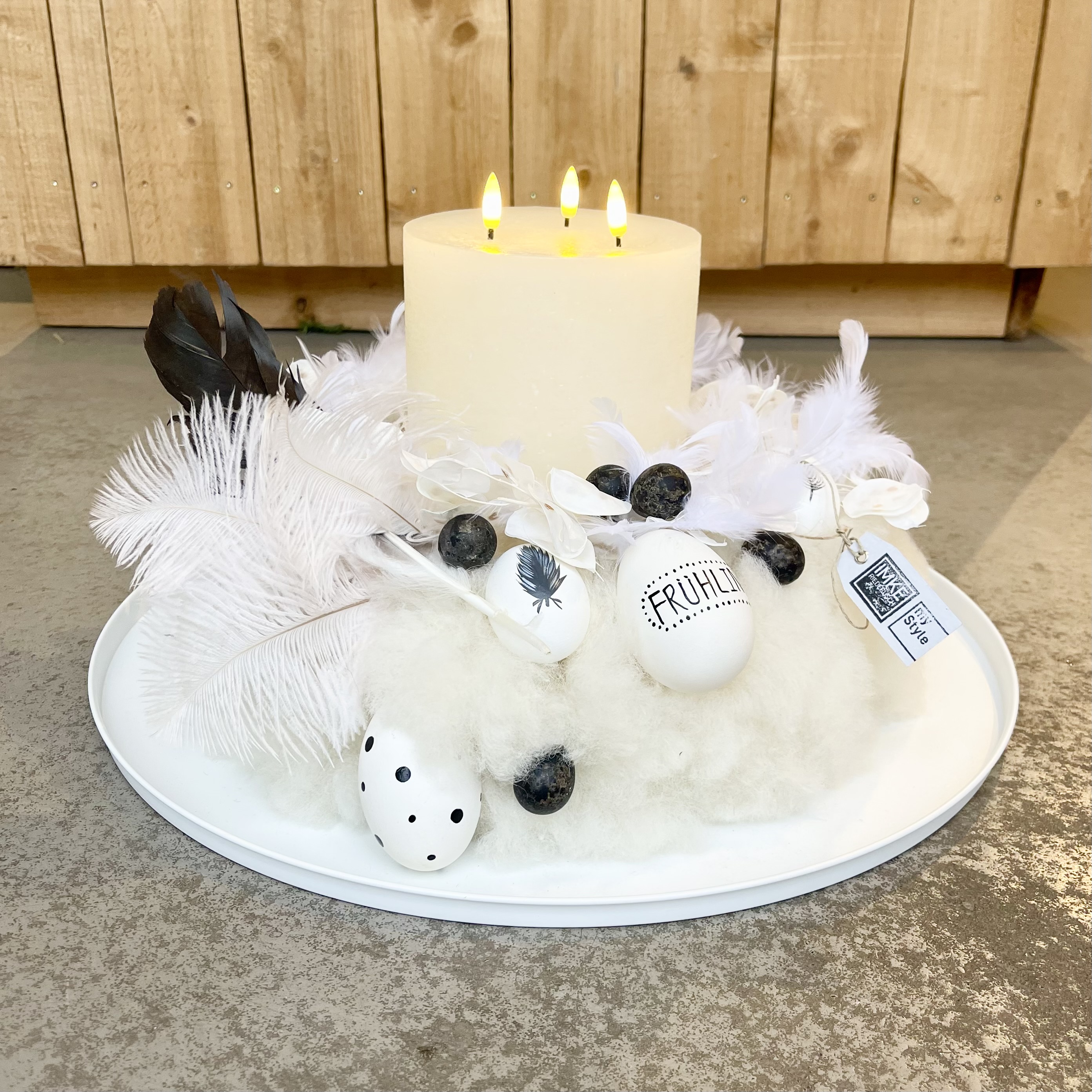 Große Winterwolke D50cm, weiß