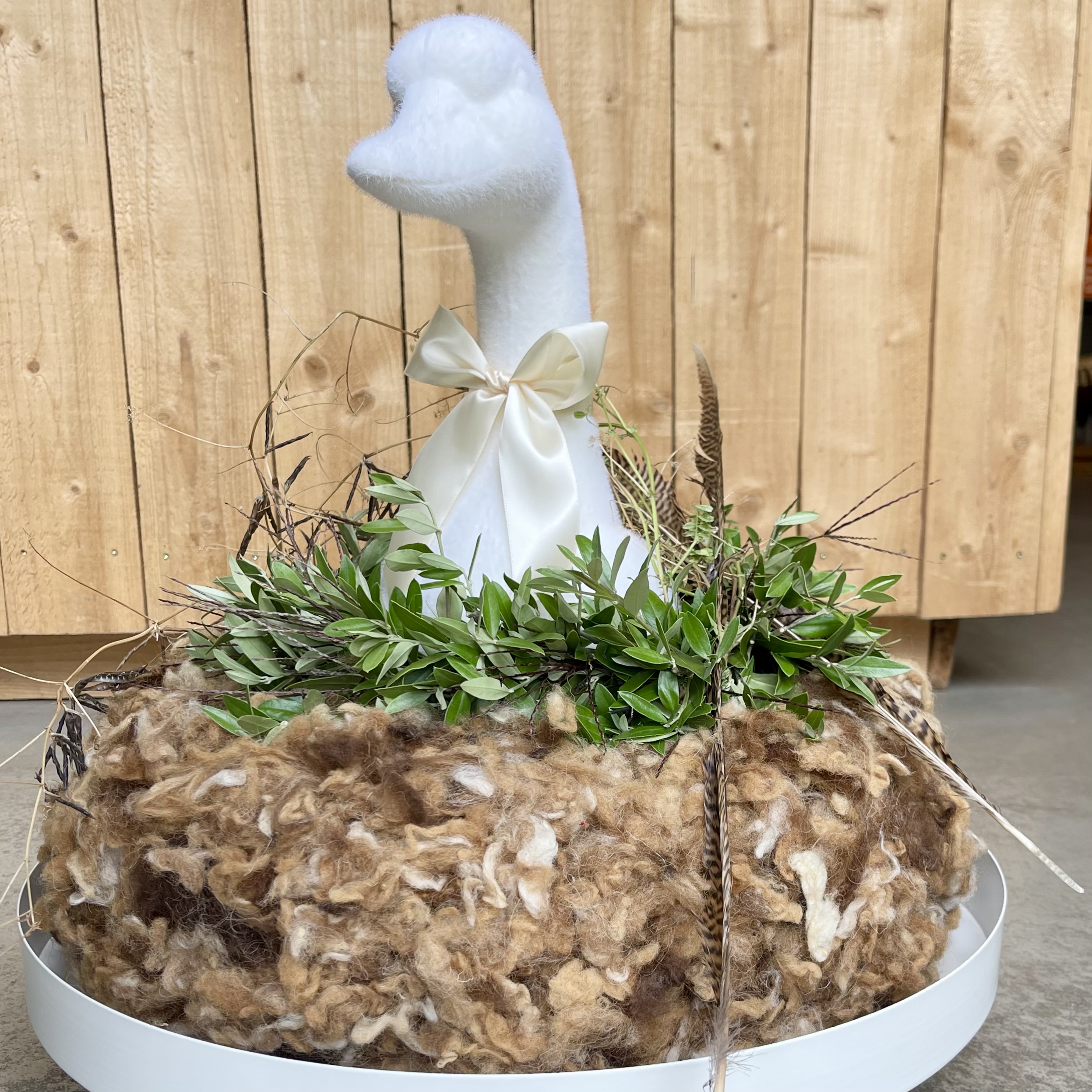 Alpaka Kranz mit Olive