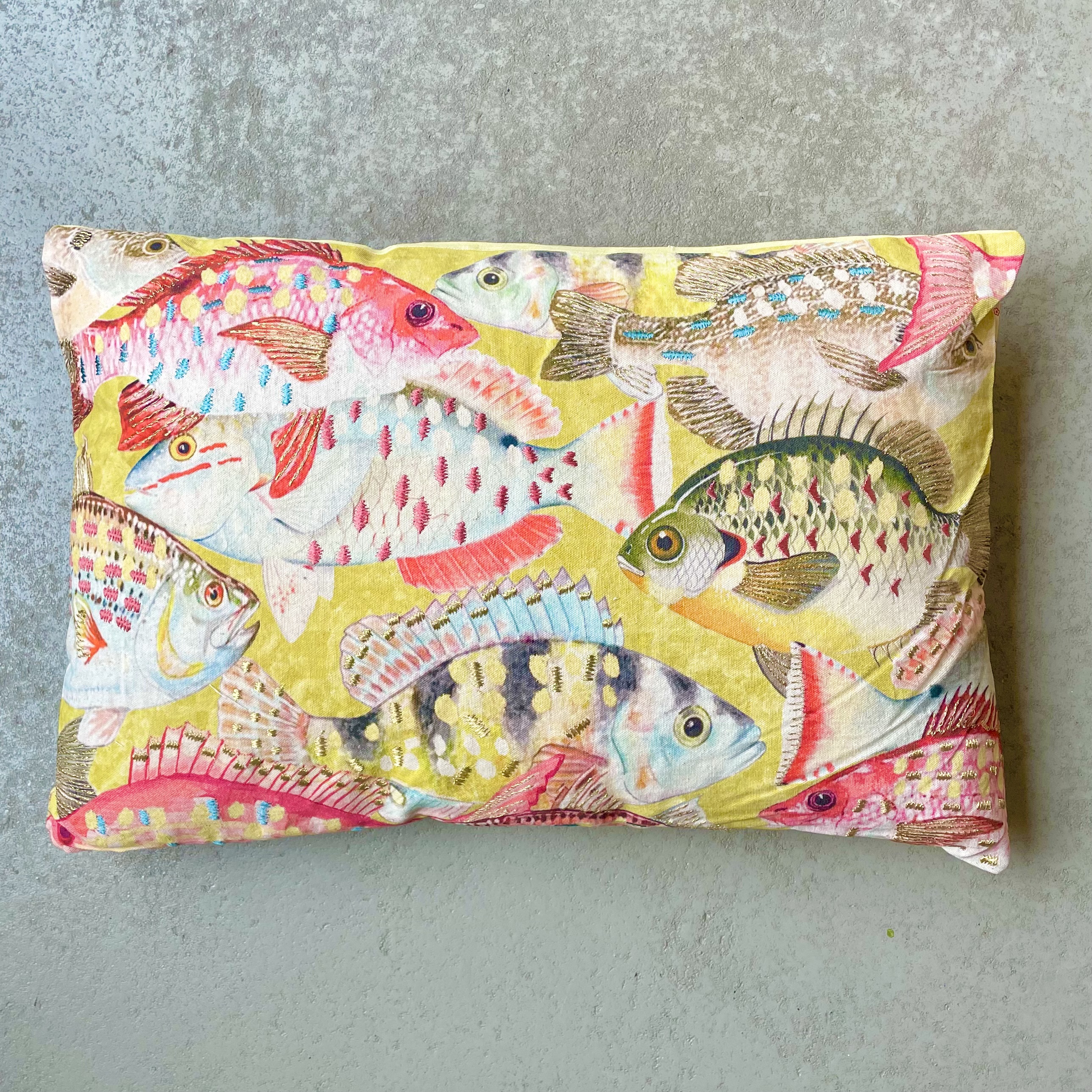Kissen mit Füllung "Flame" L60cm, Farbmix