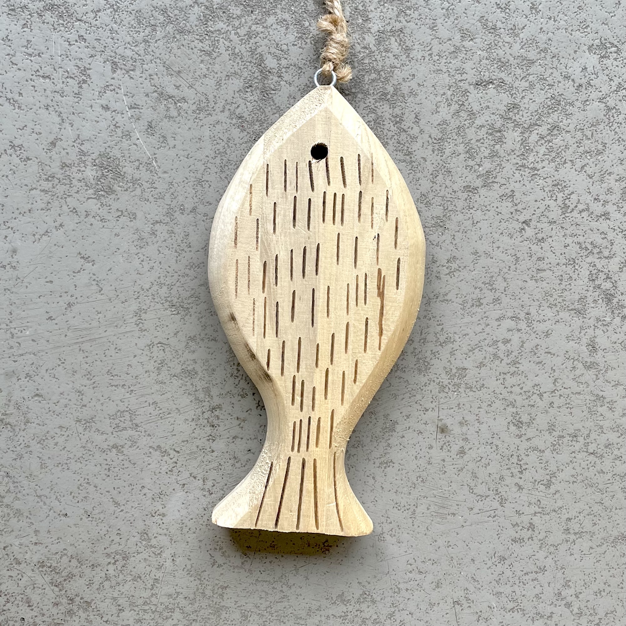 Holz-Fisch "Ohana" H20cm, natur
