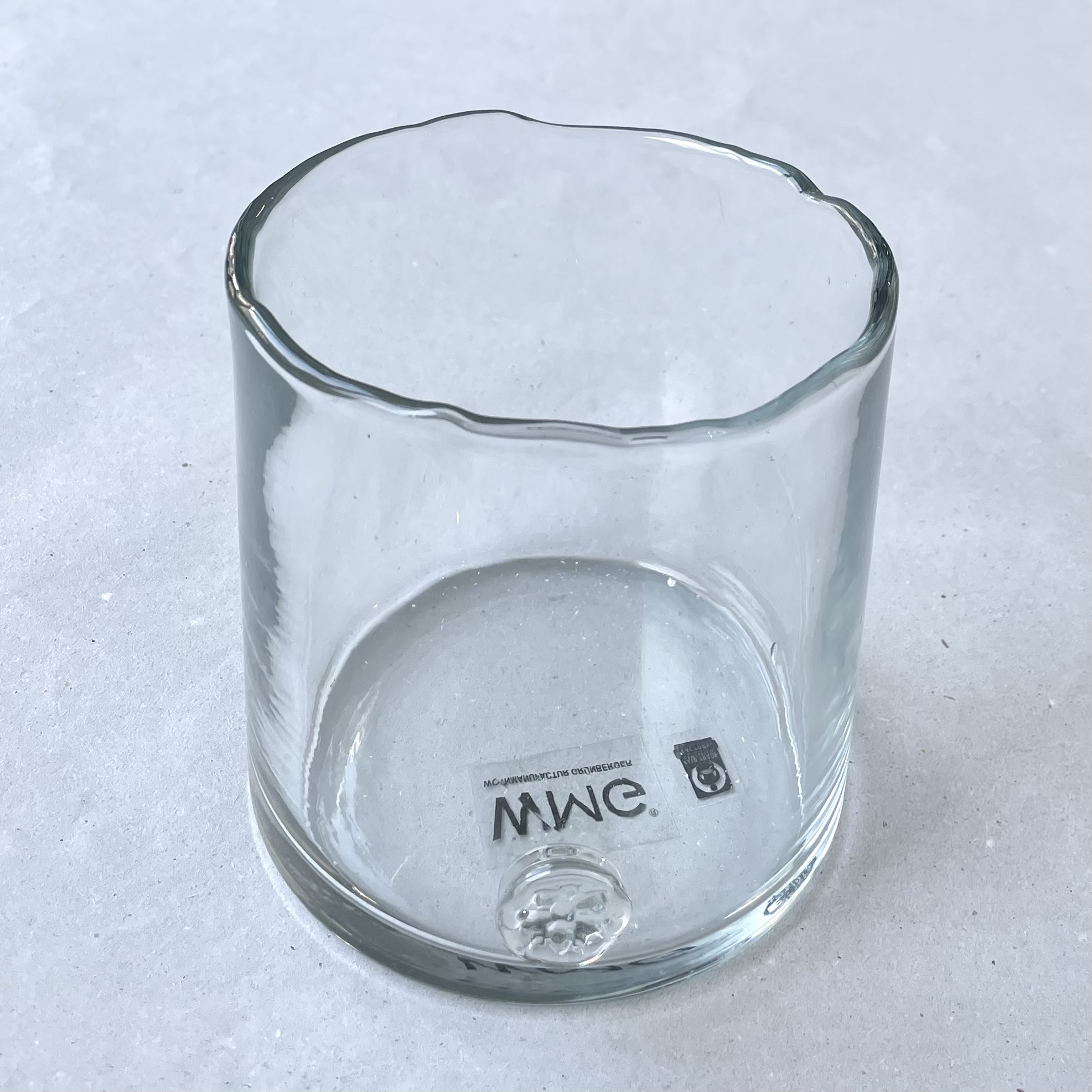 Glas Zylinder mit Boden klar-organic D12cm