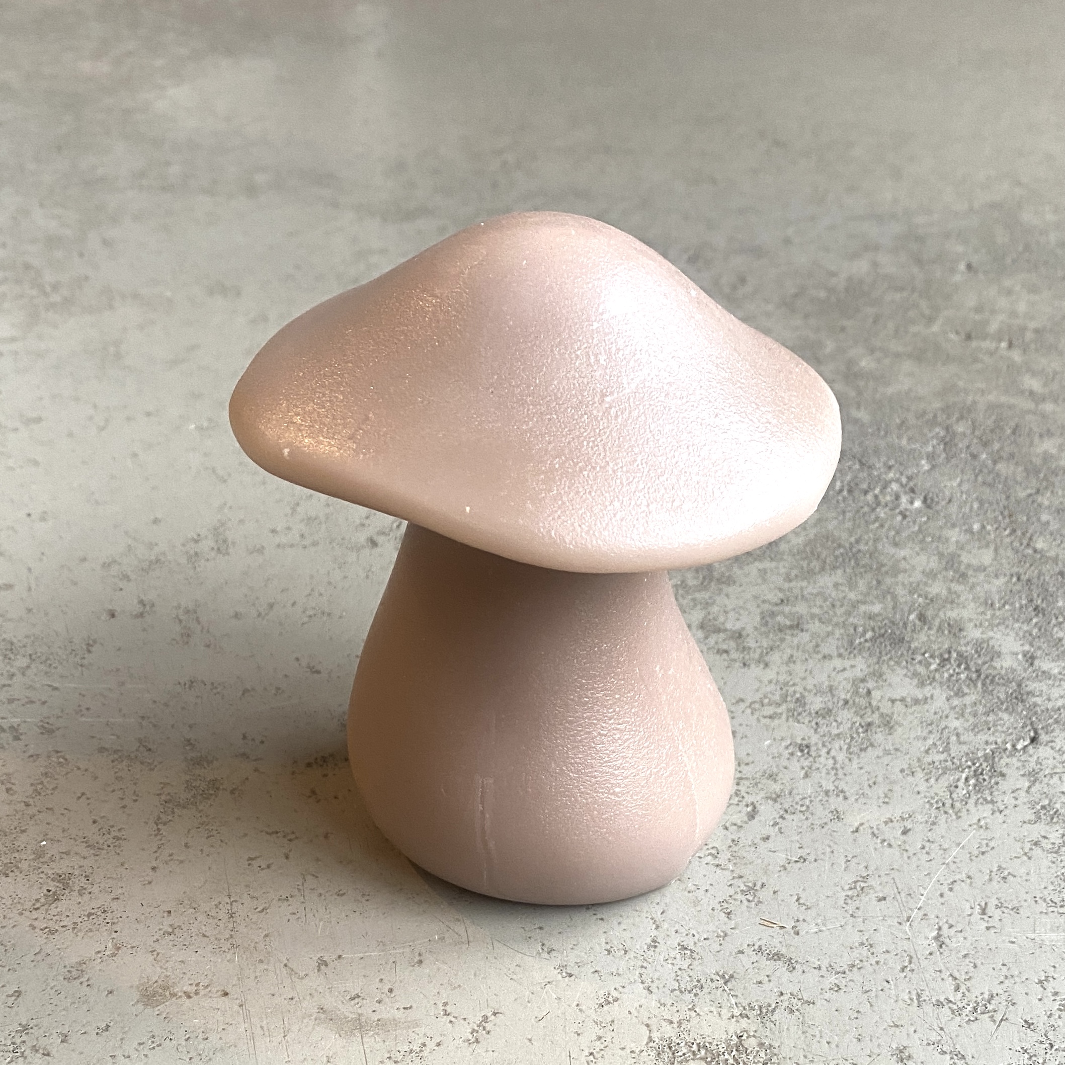 LED Kerze Mushroom "S" taupe