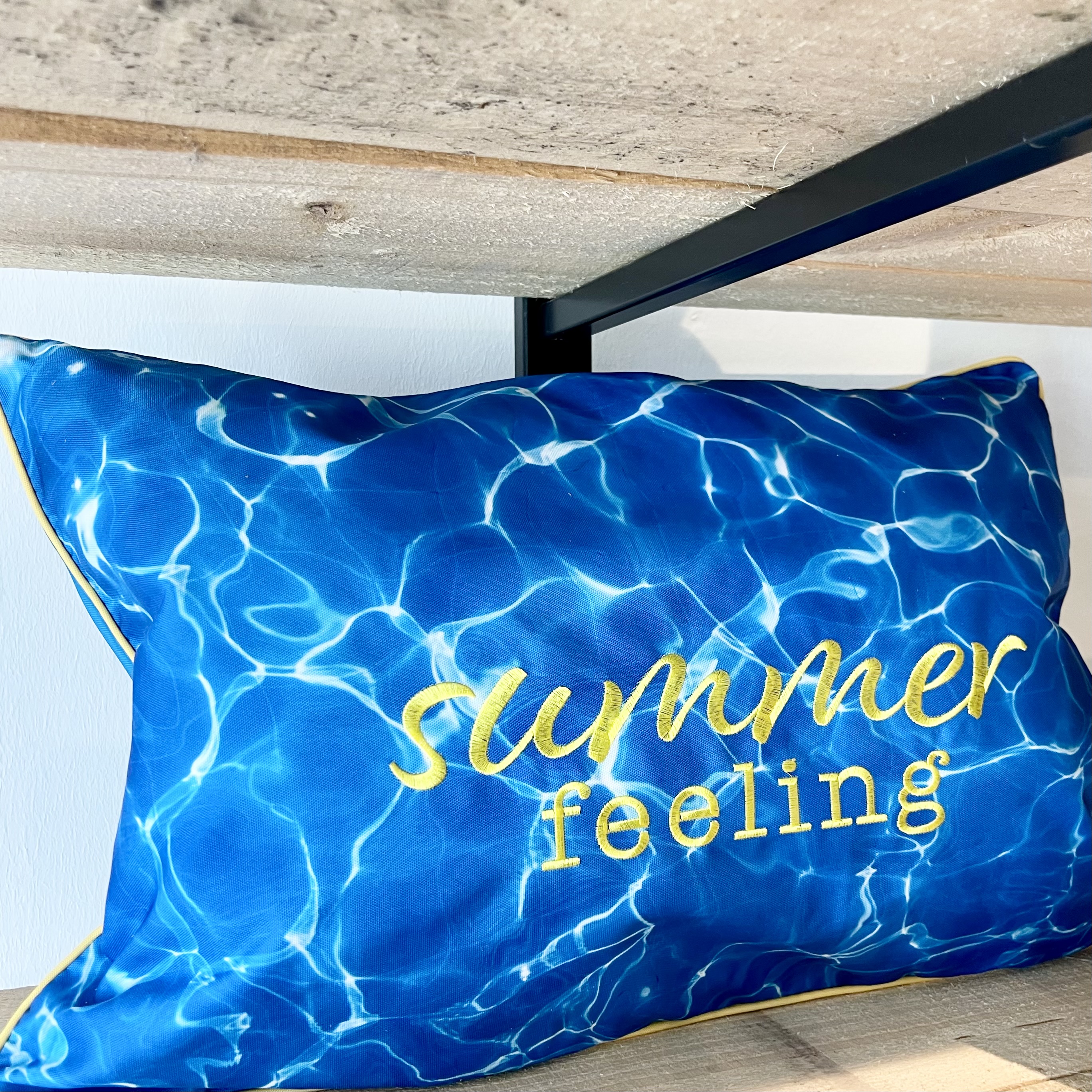 Outdoorkissen "summer feeling" blau, 60/40cm