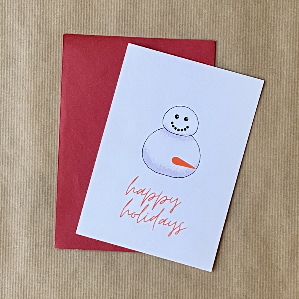 Karte mit Umschlag "happy holiday", 10x15cm