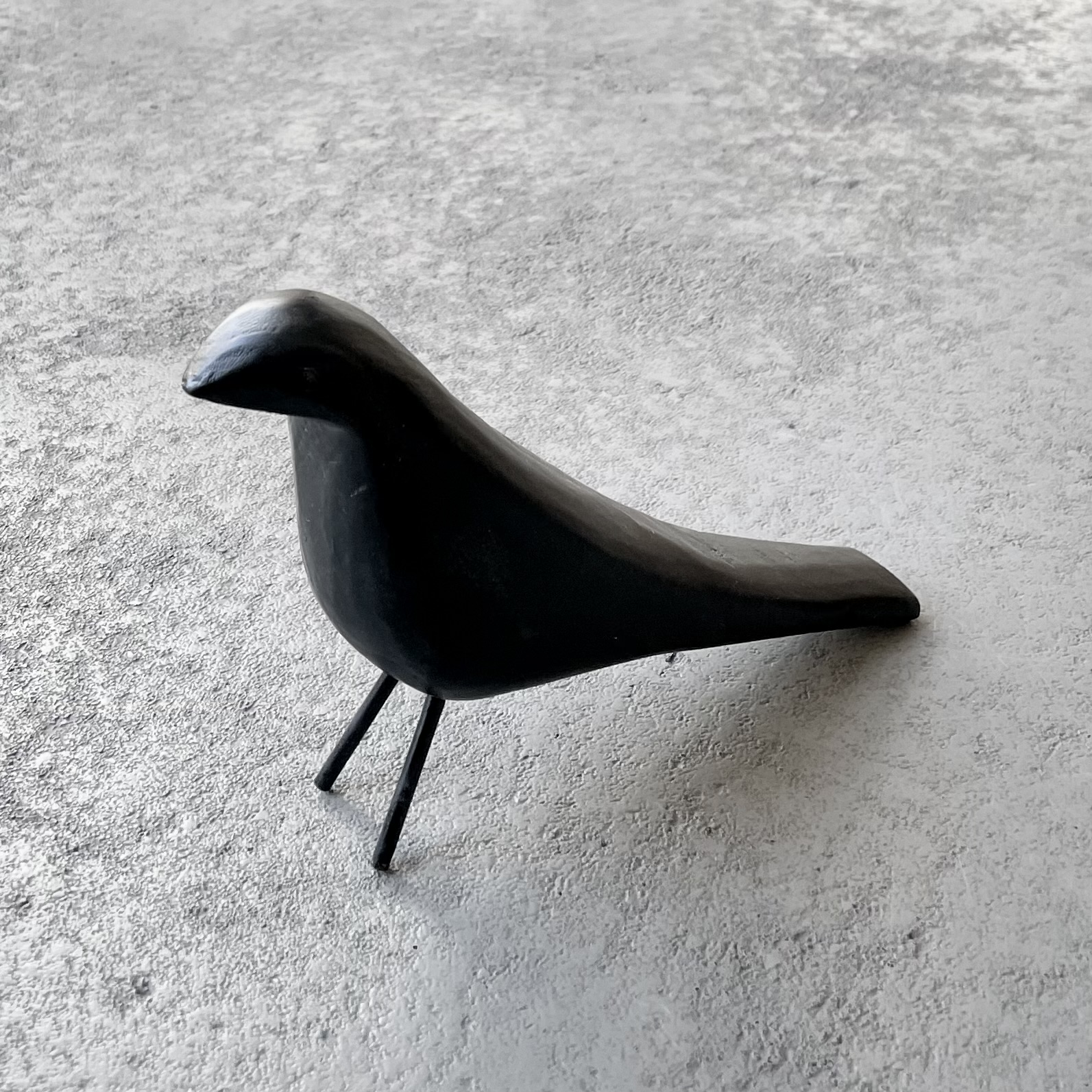 Holz-Vogel "Luigi" L21cm, schwarz