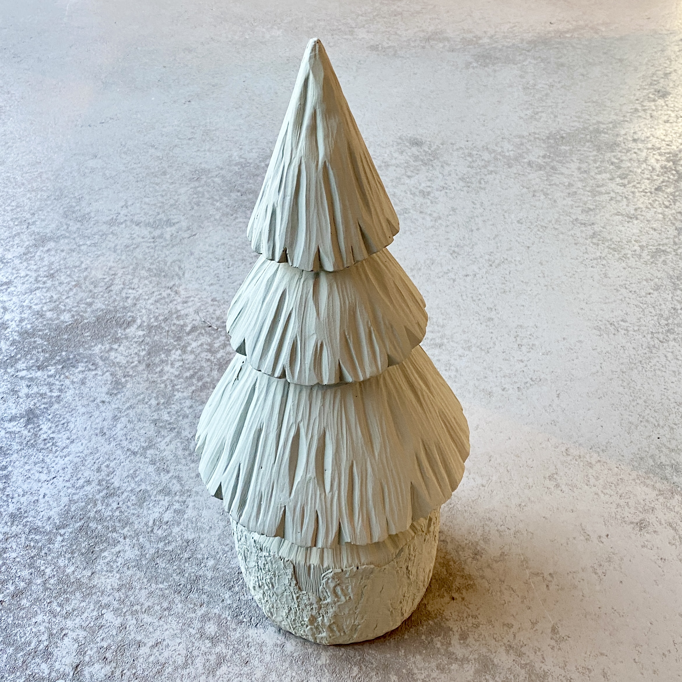 Tanne in Holzoptik H47cm, salbei