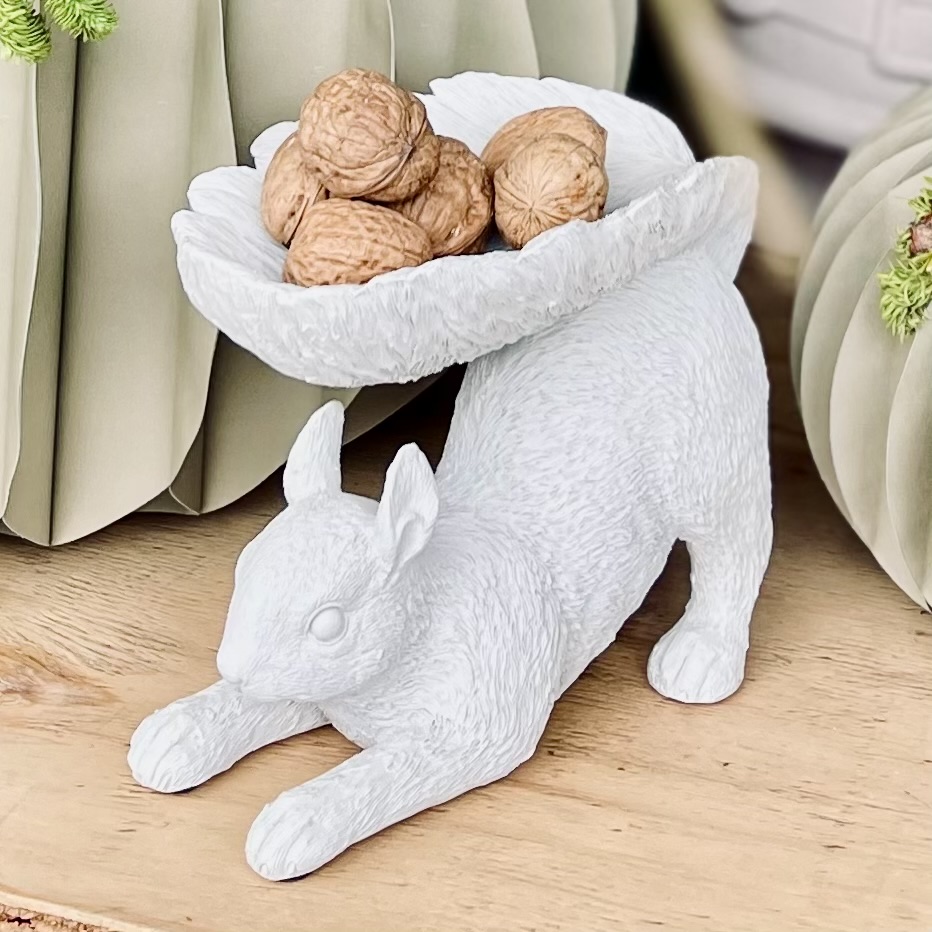Poly-Eichhörnchen "Baveno" H17, L20cm, weiß