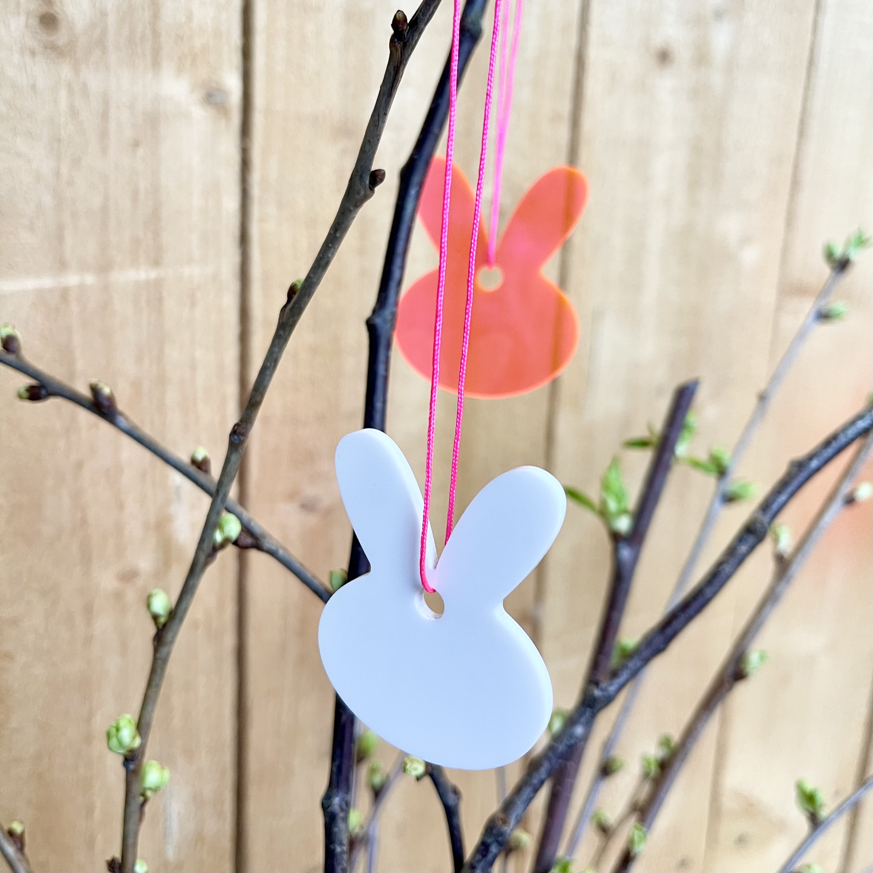 Hänger Hase 6cm, weiß