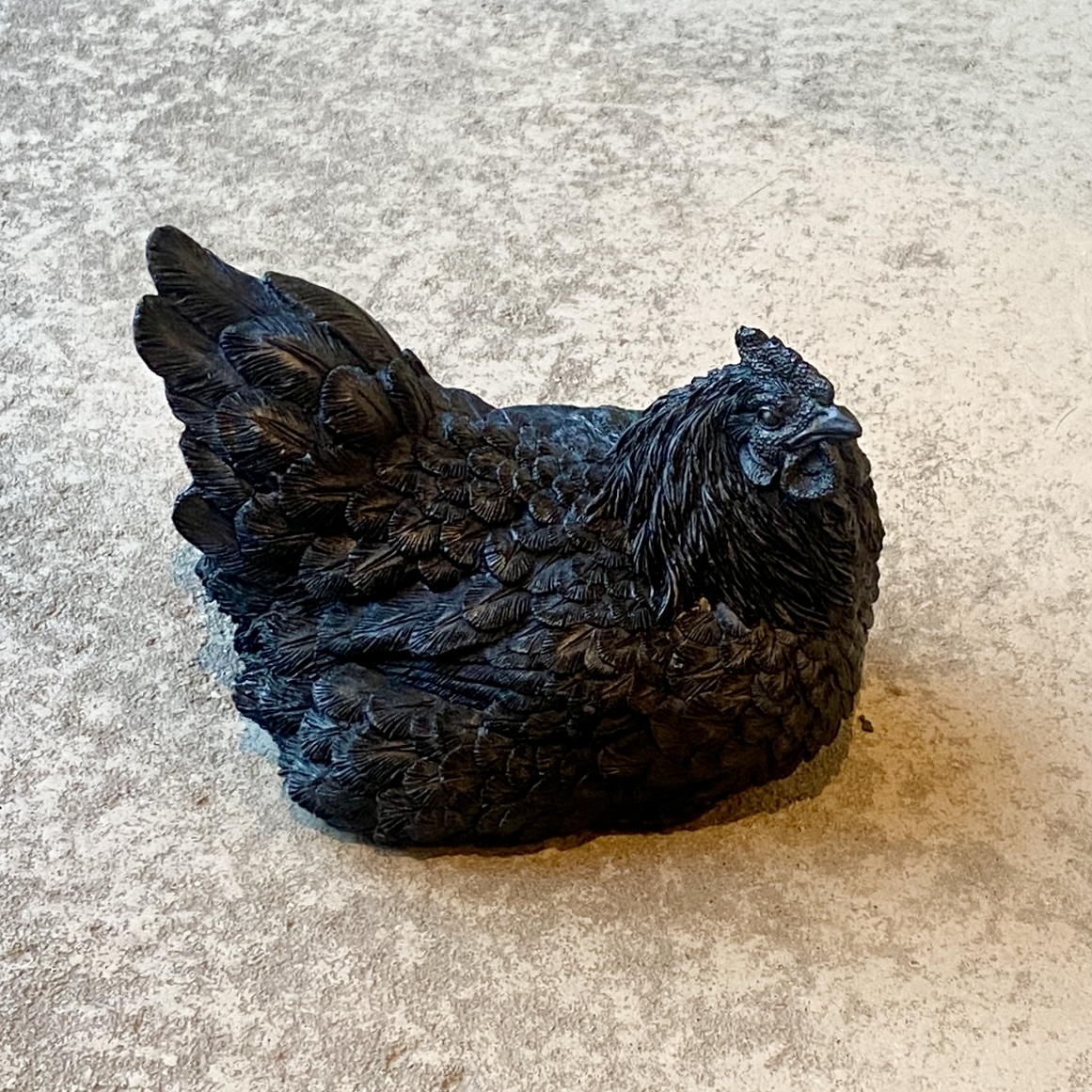 Poly. Huhn "Kudo", H13cm, schwarz