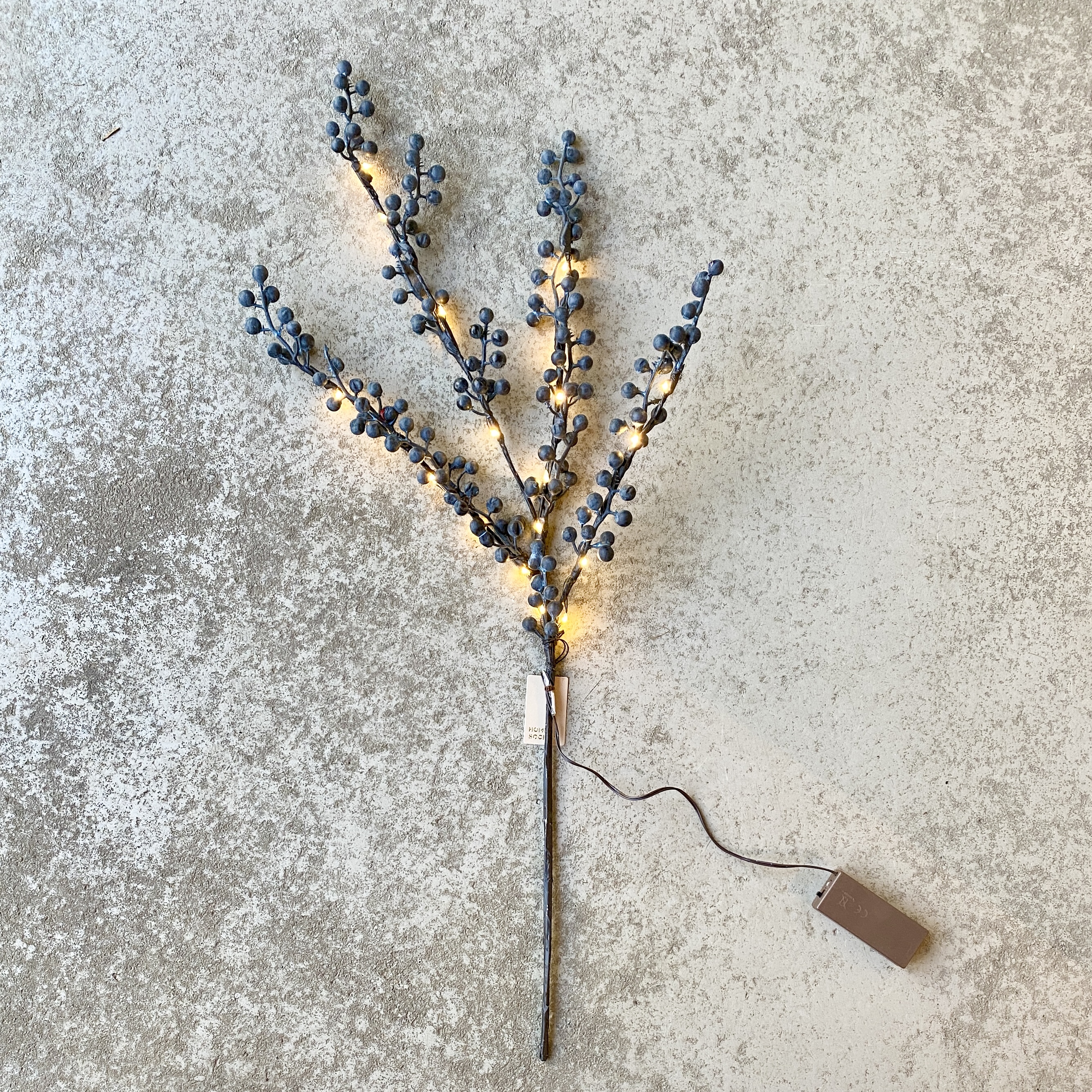 Zweig Juniper LED L75cm, blau