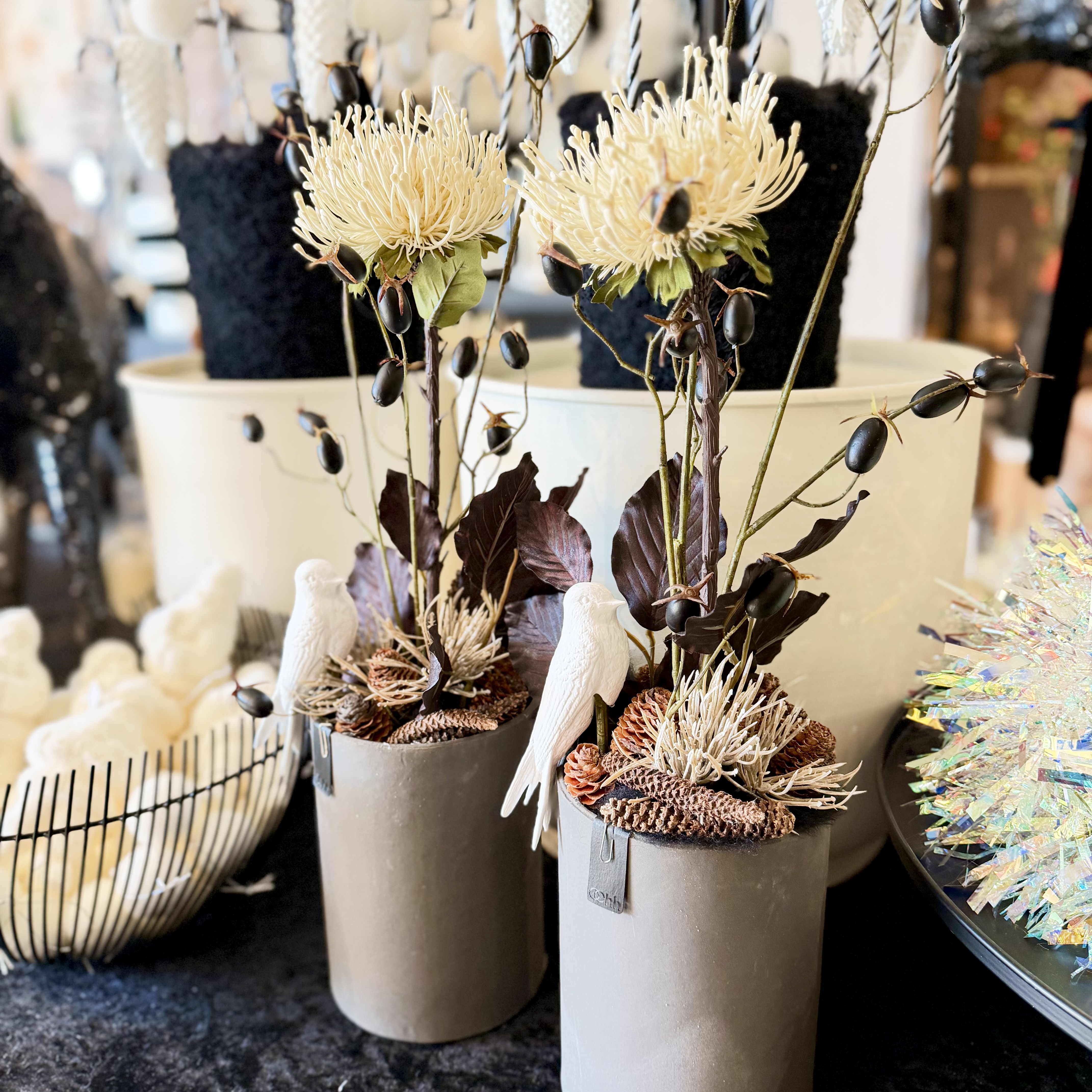 Herbstvase taupe
