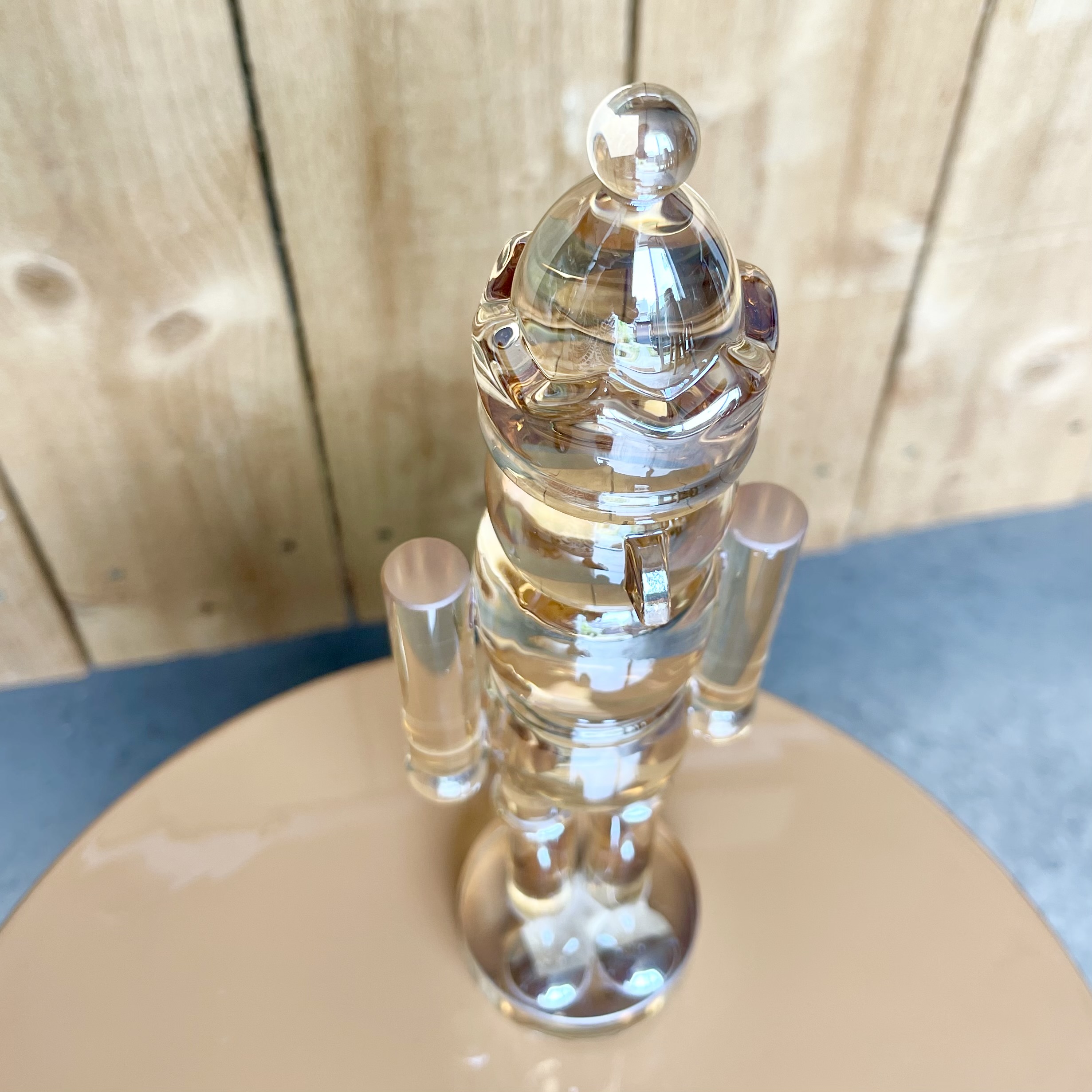 Gl. Nusskn. "Saide" D7,5 H25cm, gold