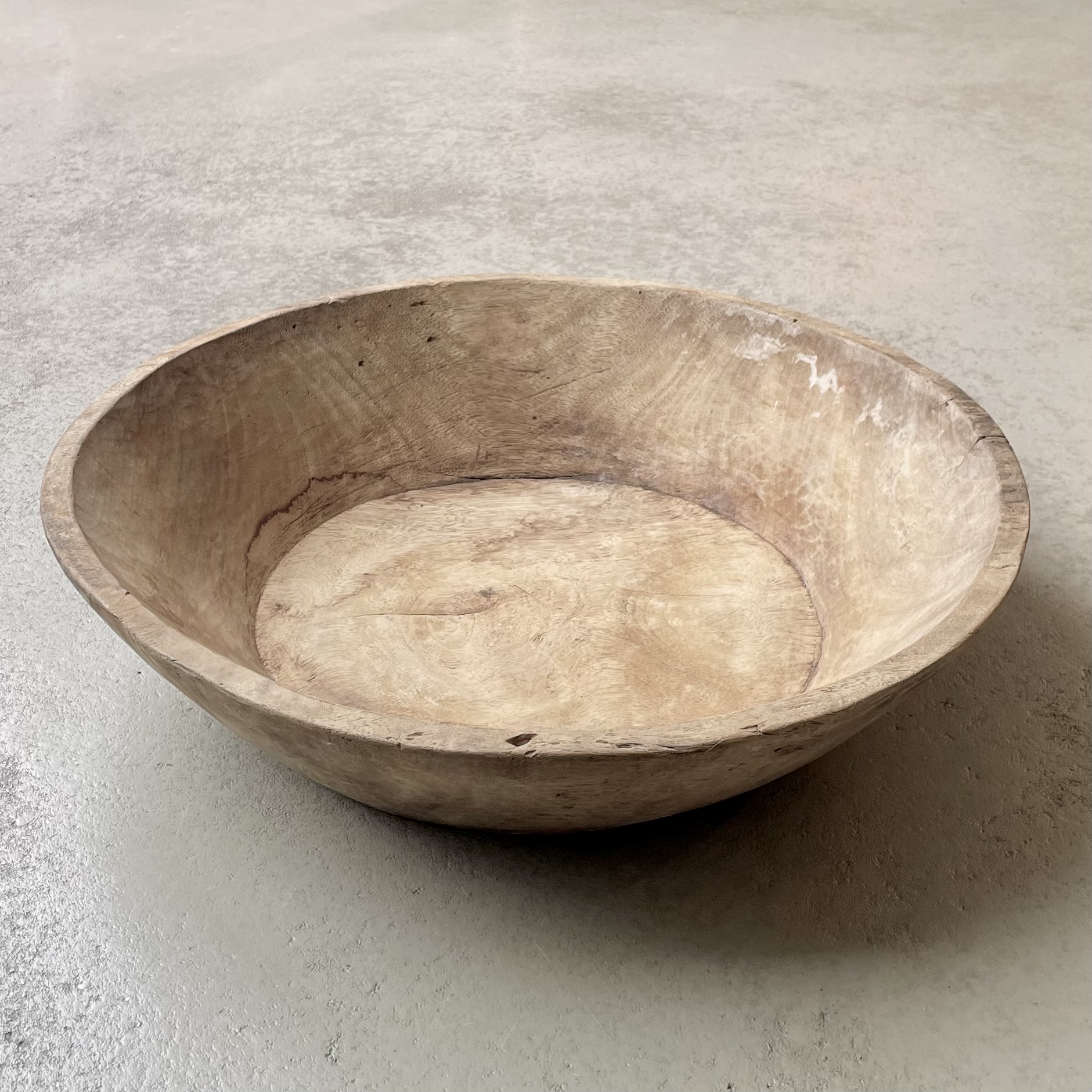 Große Altholzschale D52cm, natur 