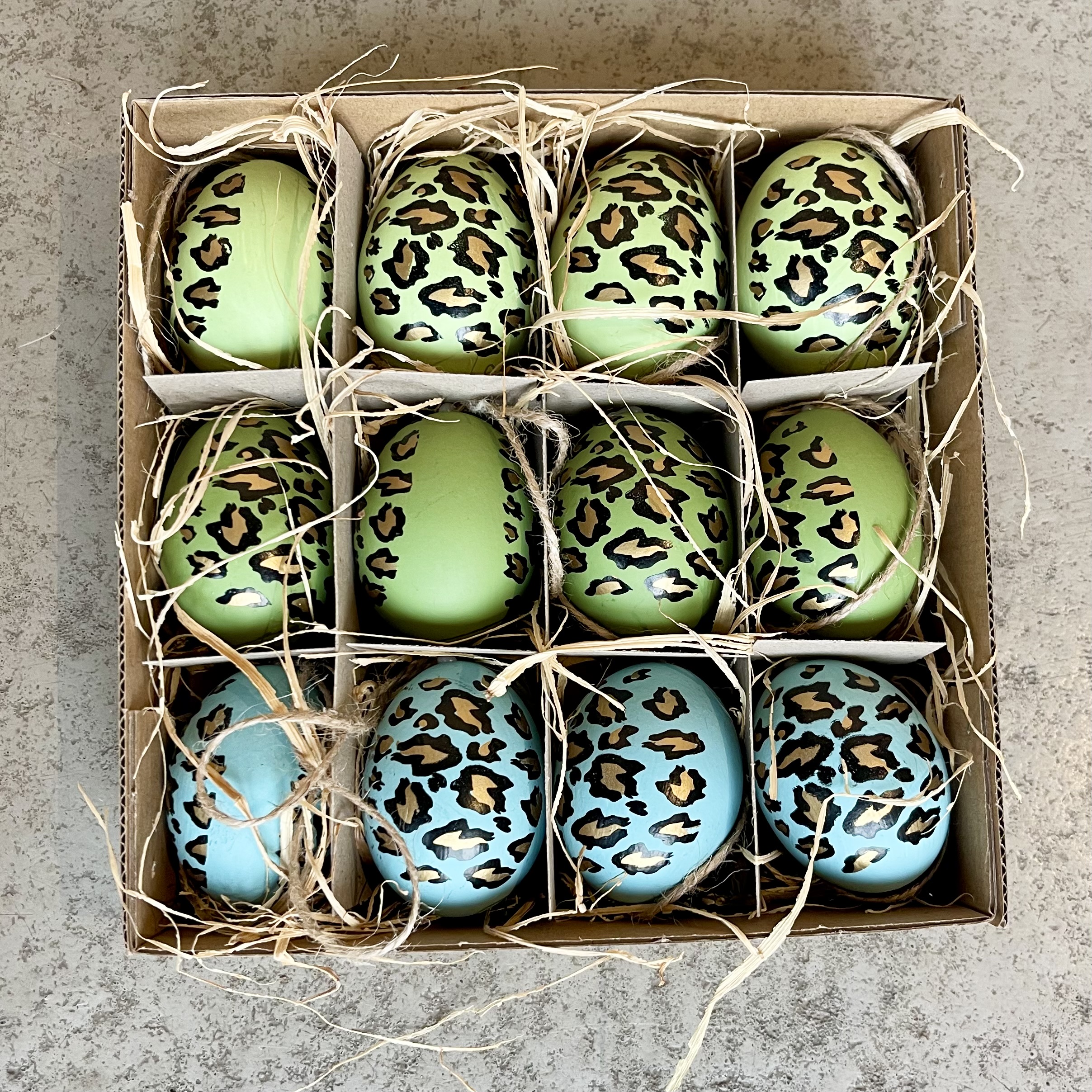 Hühnerei"Pardo",3F,H6cm,grün