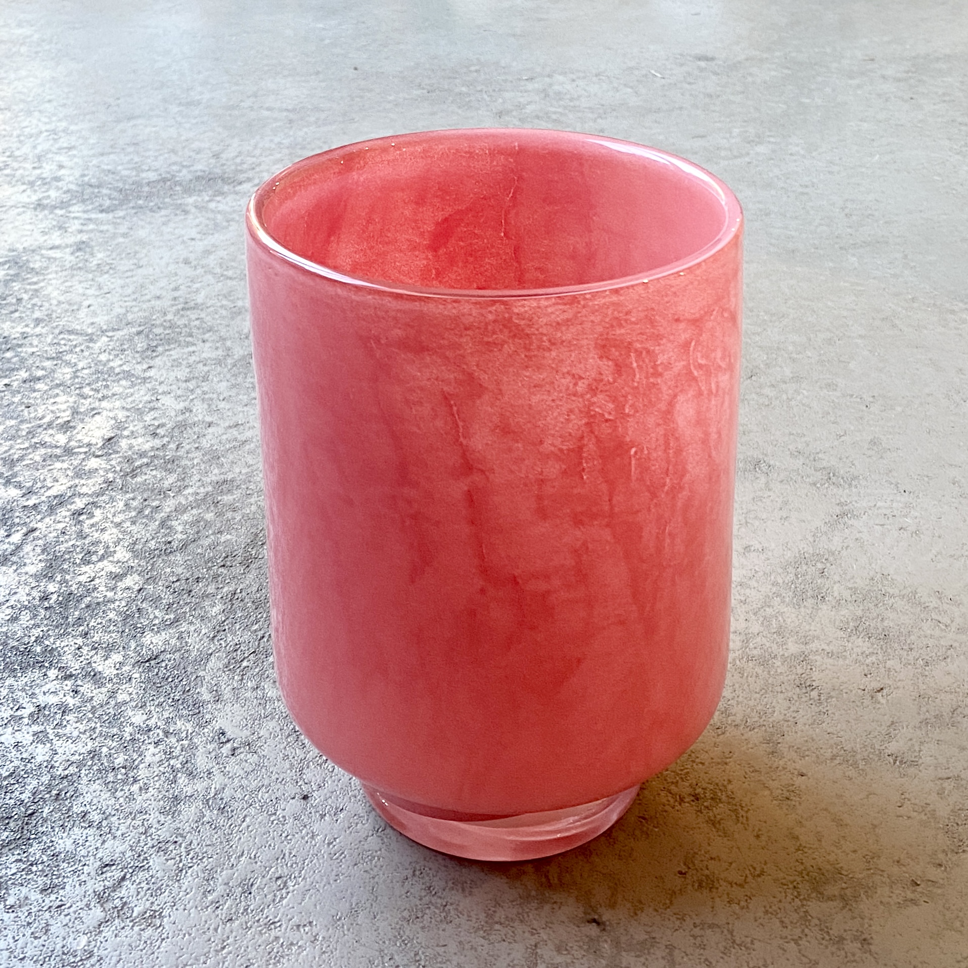 Glas Windlicht/ Vase "Midas" H21cm, melone