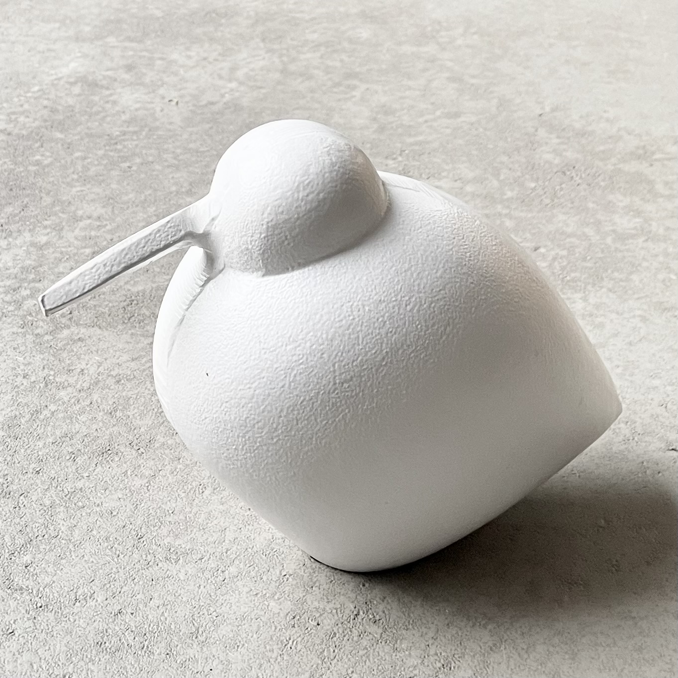 Metall-Vogel "Mino" bauchig H21cm, weiß