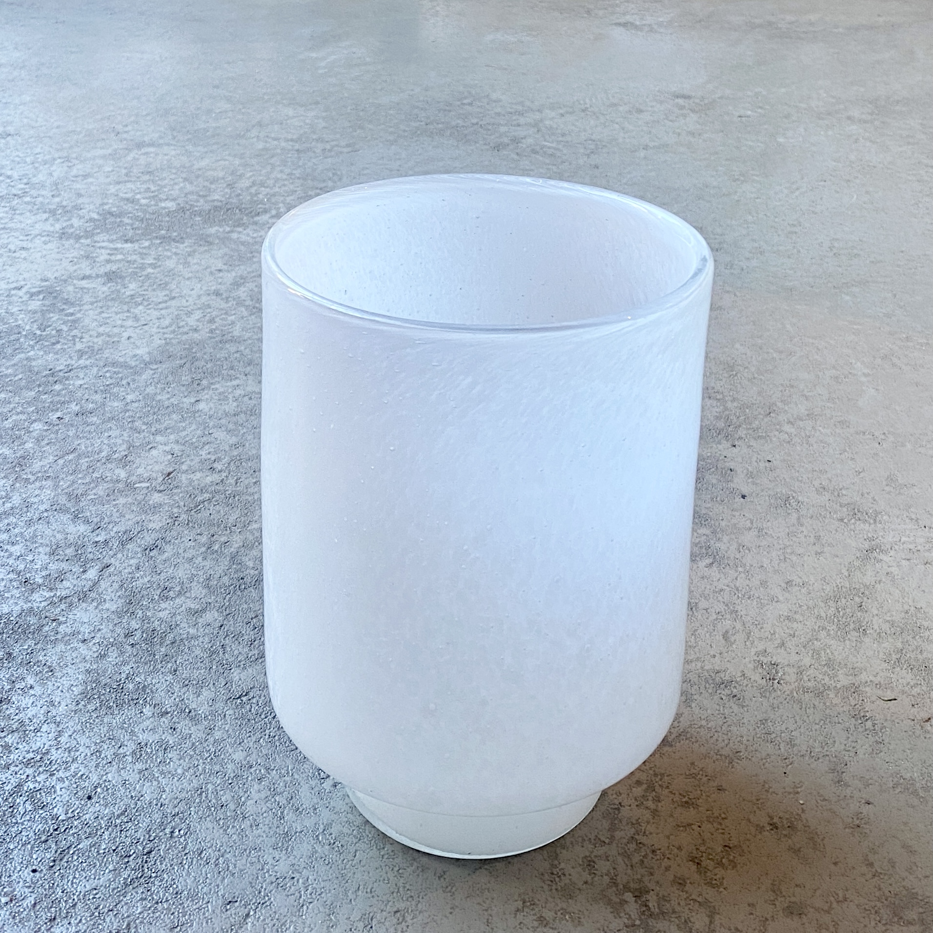 Glas Windlicht/ Vase "Midas" H21cm, weiß