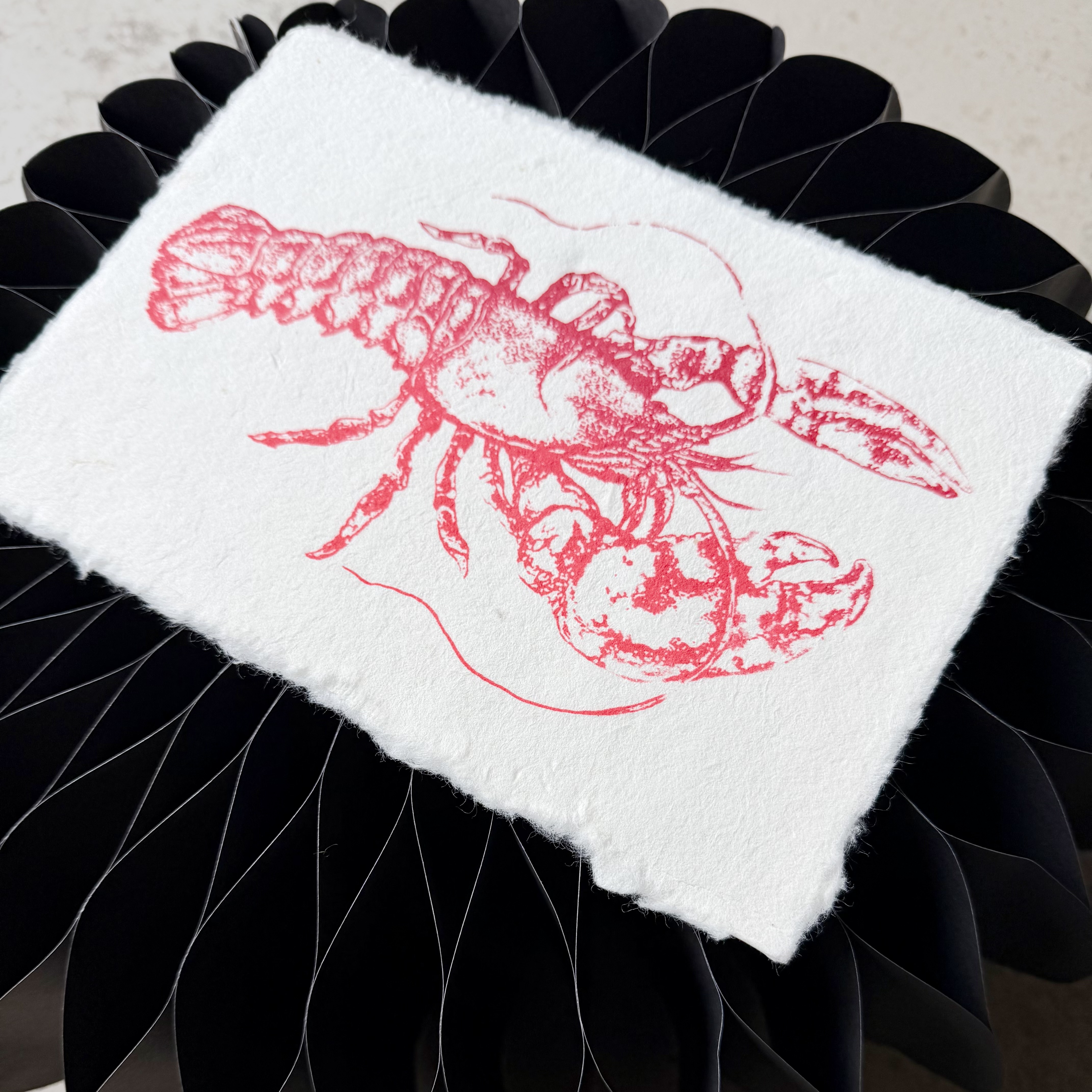 Kunstdruck "Hummer", Irisdruck, rot