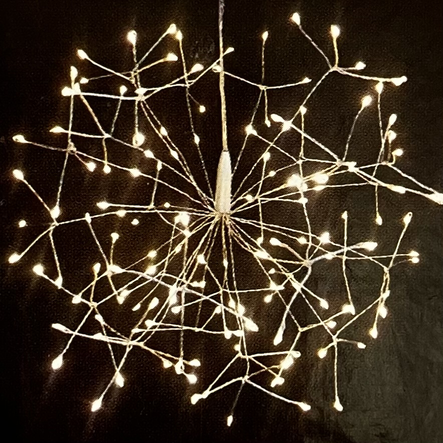 LED Sputnik Schneeflocke 30cm Silber mit Stecker LED Sputnik Schneeflocke 30cm Silber mit Stecker
