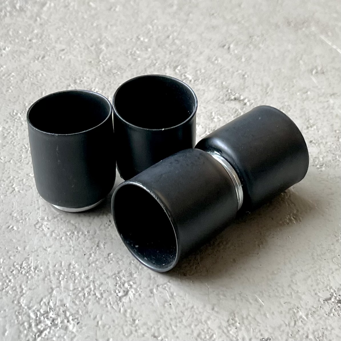 Metall-Kerzenhalter magnetisch Set 4 Stück D2,2cm, schwarz