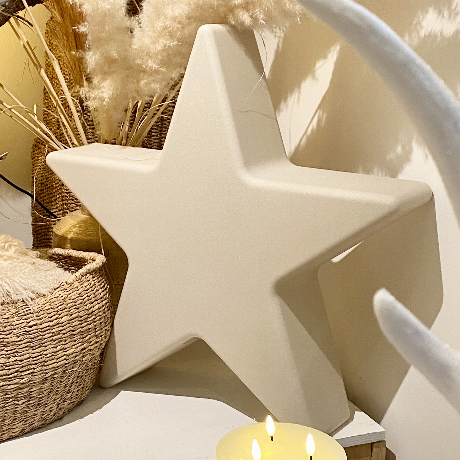 Dekoleuchte "Shinning Star" D80cm, sand