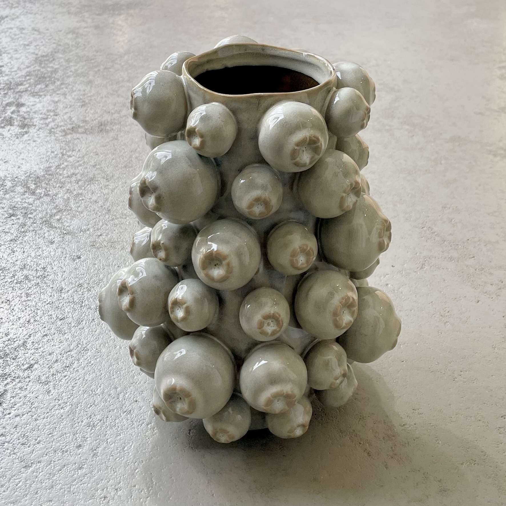 Keramik-Vase "Mohna" D20cm, H26cm, grün