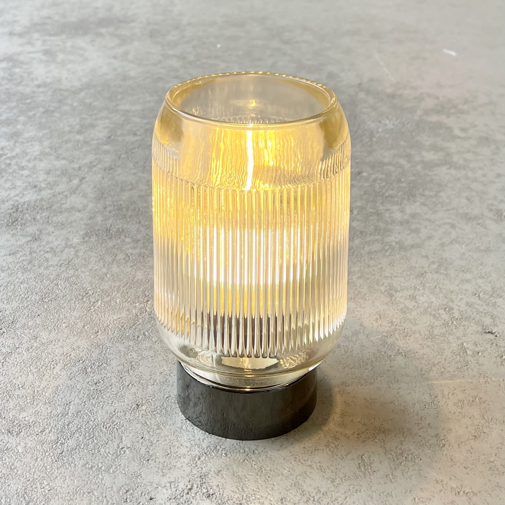 LED-Lampe "Pamina" D9cm, H15cm, sand