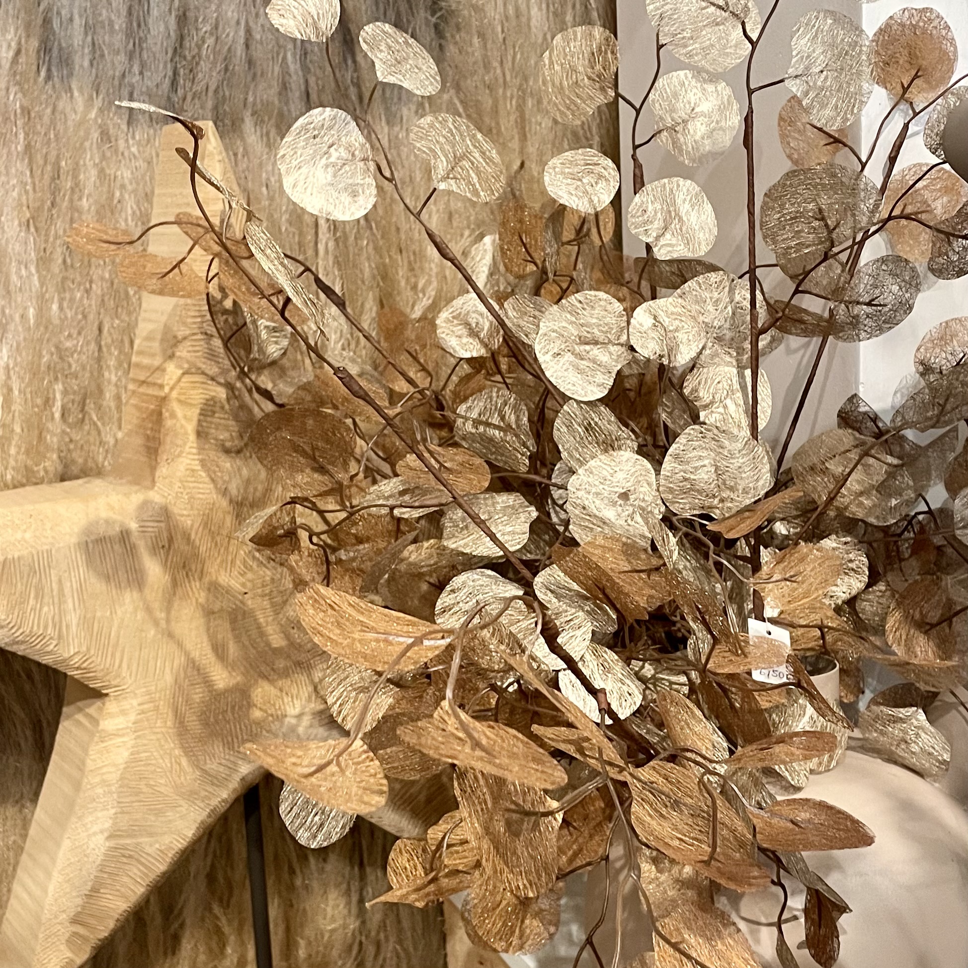 Lunaria-Zweig "Sabi" L67cm, braun