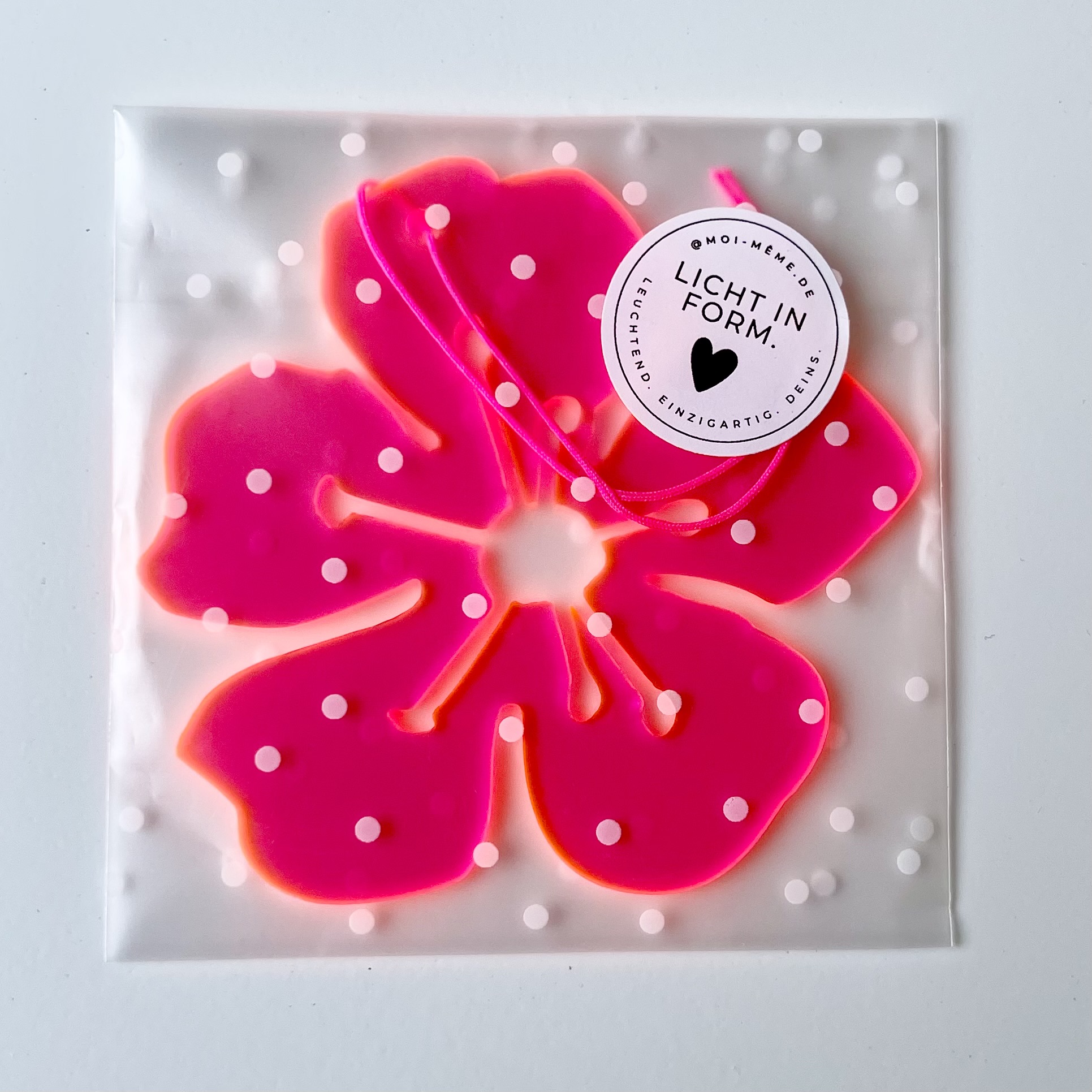 Hänger Orchidee Hawaii 9cm Neon Pink