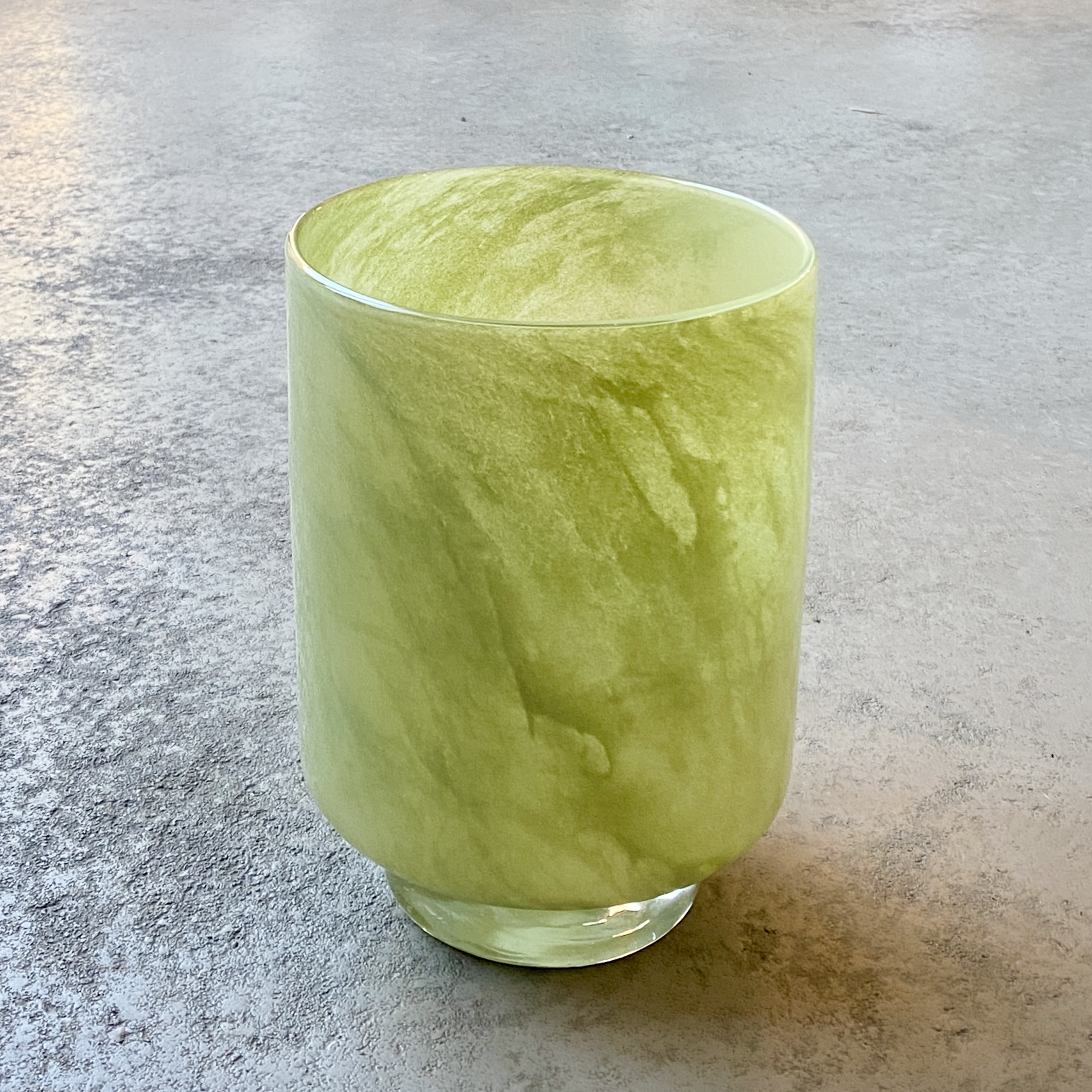 Glas Windlicht/ Vase "Midas" H21cm, hellgrün