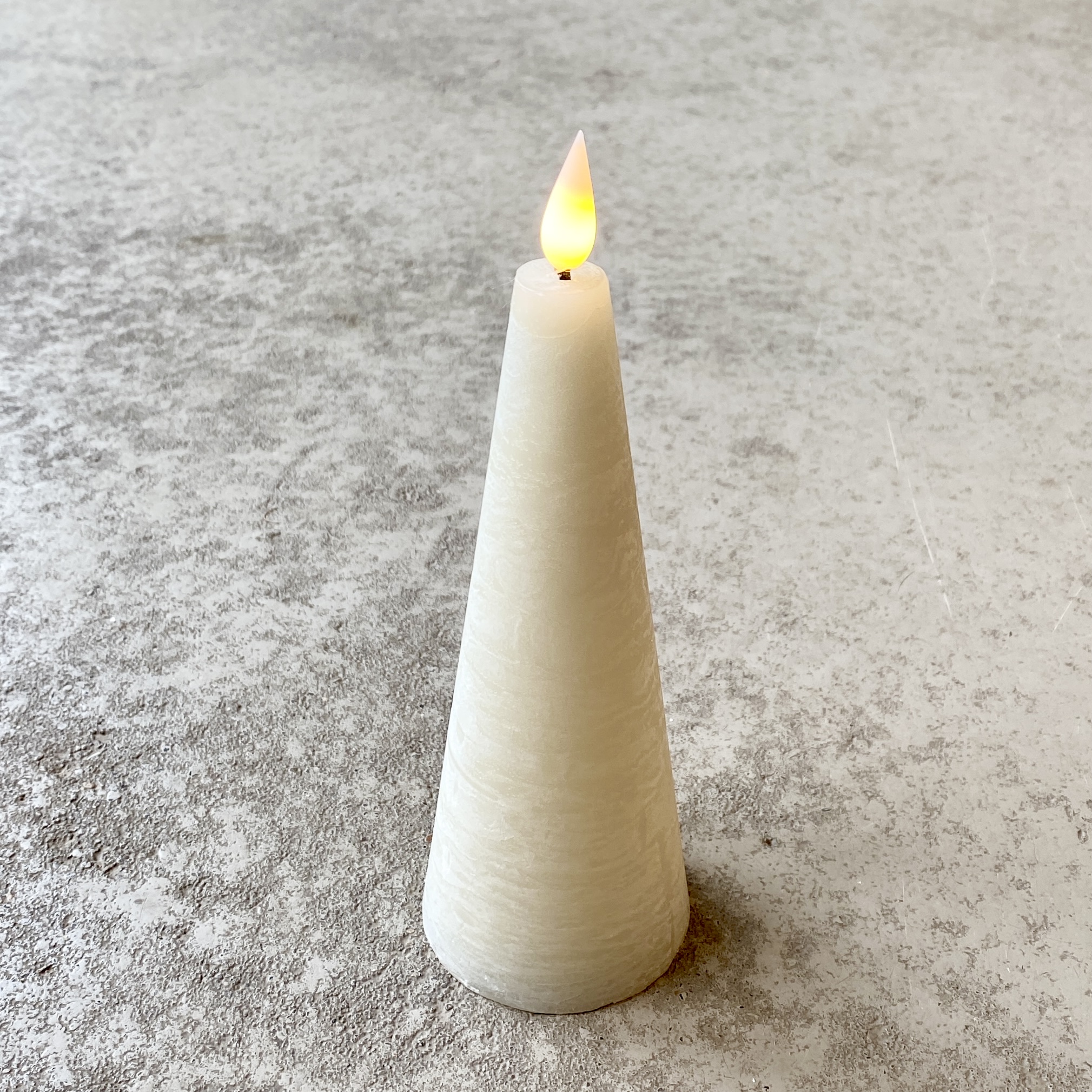 LED-Kerze Cone L H26cm, greige