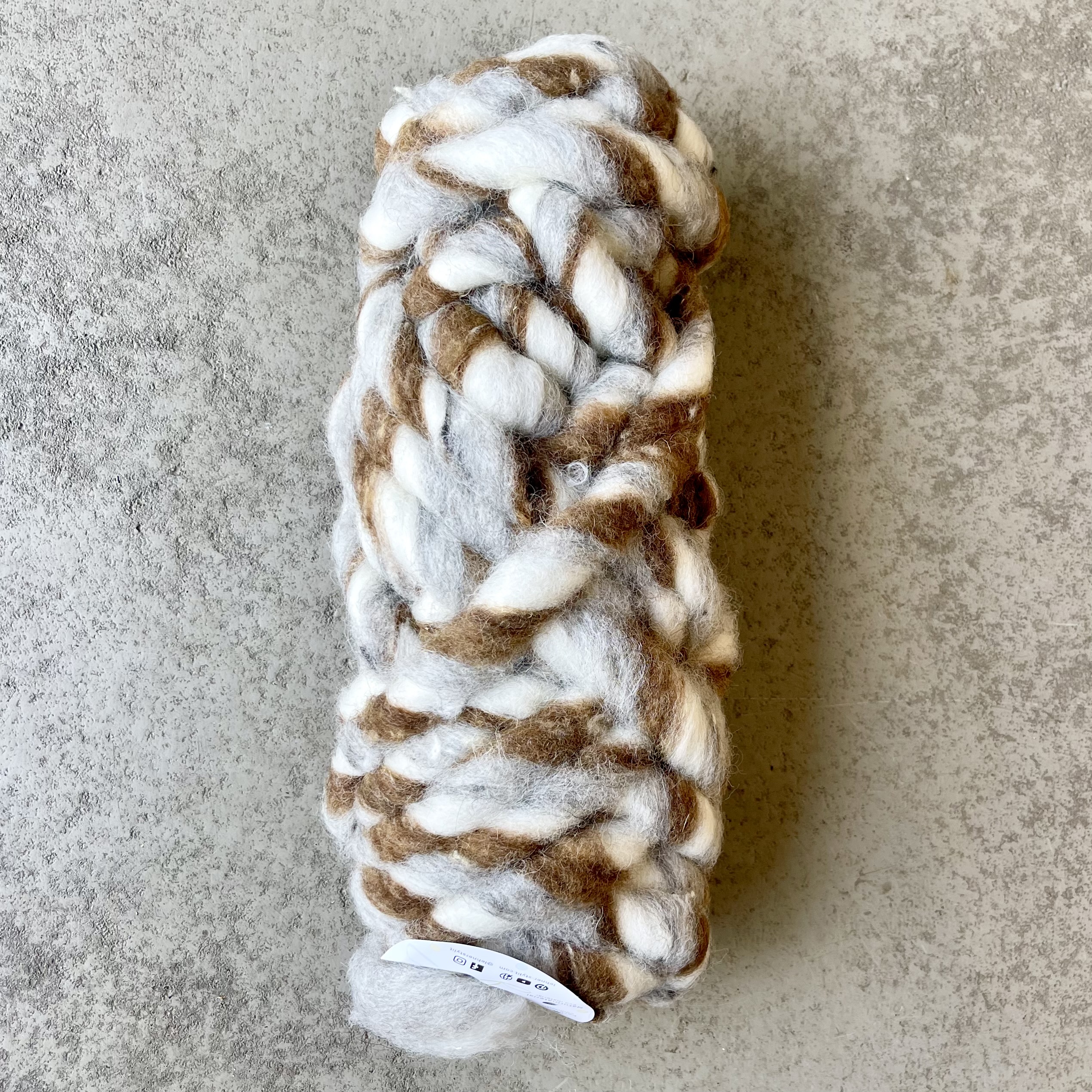 Wolllunte"Twist"3fbg.L15m,br-ws-grau