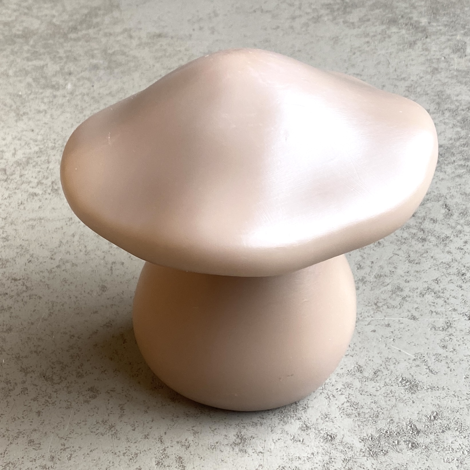 LED Kerze Mushroom "L" taupe