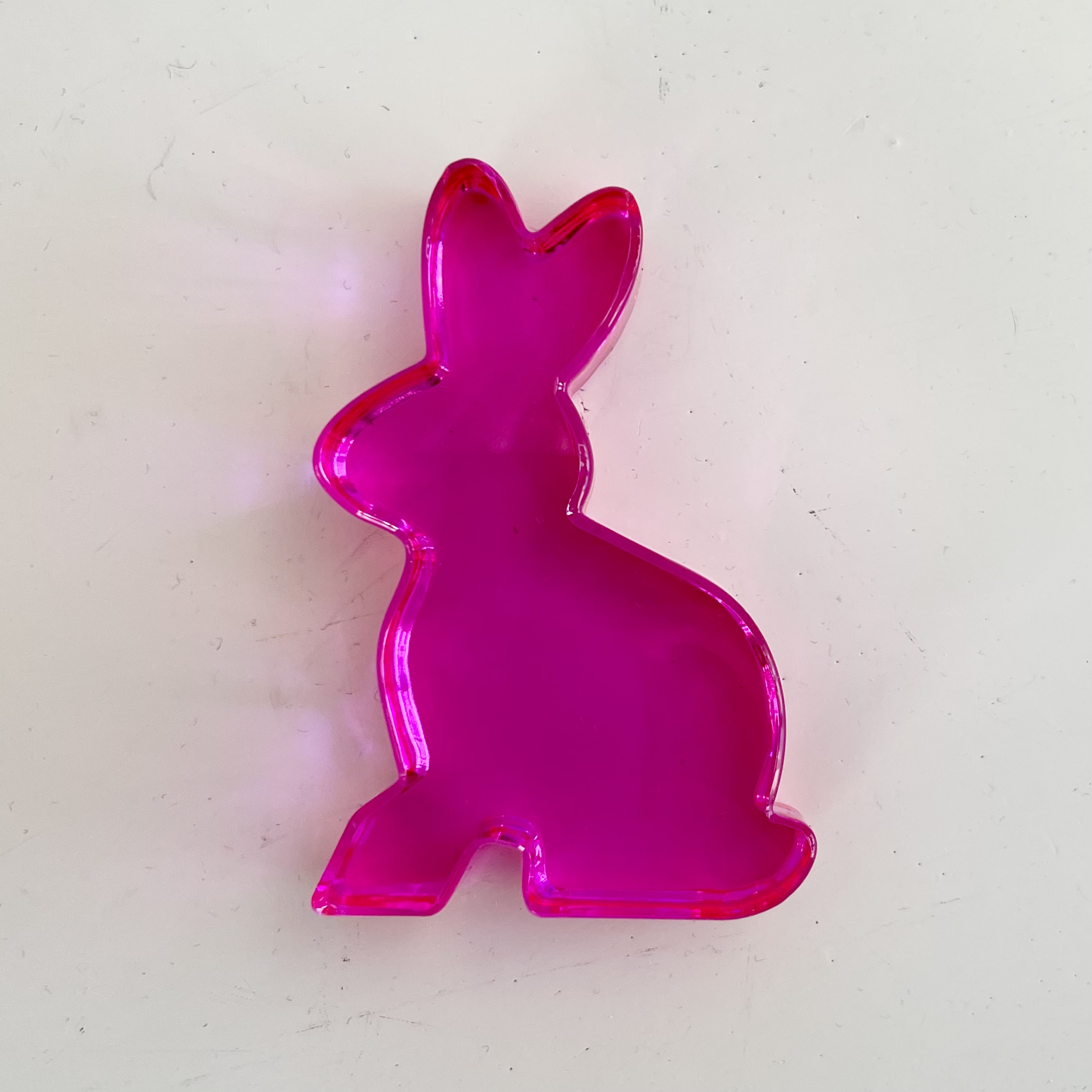 Glas Hase "Meina" H10cm, pink