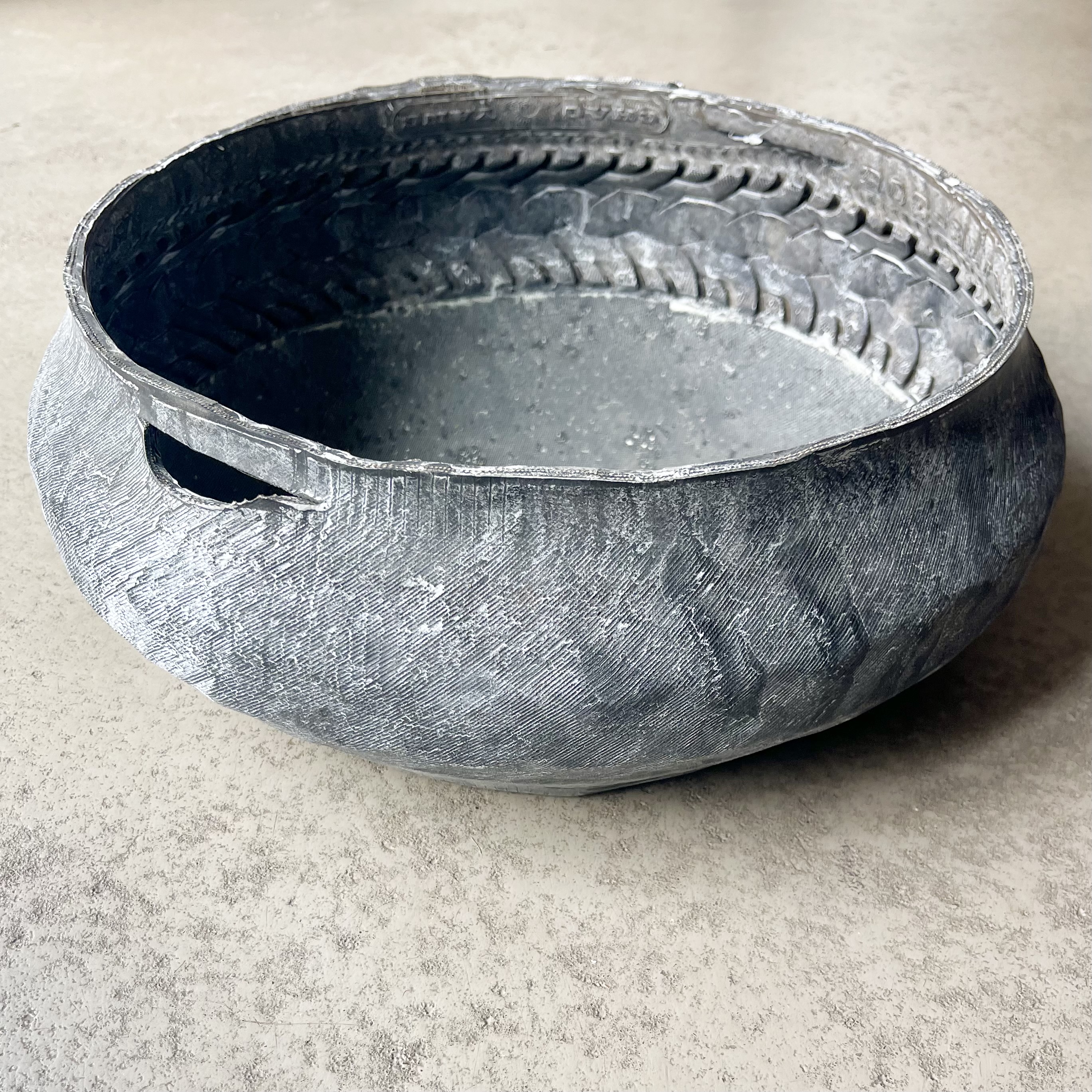 Kst.Schale"Silo"m.H.D38,5H19cm,anthrazit
