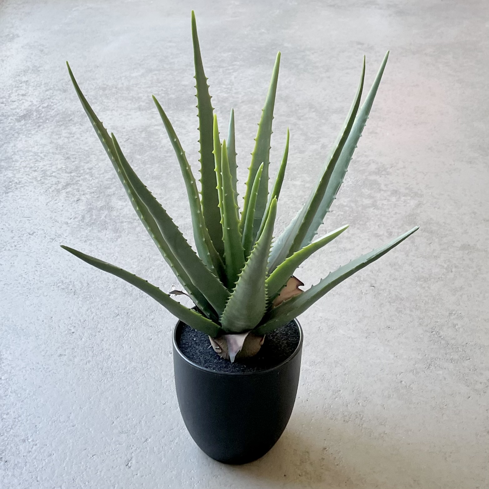 Agave-Kunstpflanze im Topf H40cm, schwarz(grün