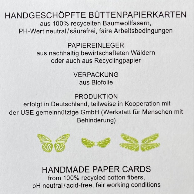 Karte "Biene" mit Umschlag FAIR-HANDMADE-ECO