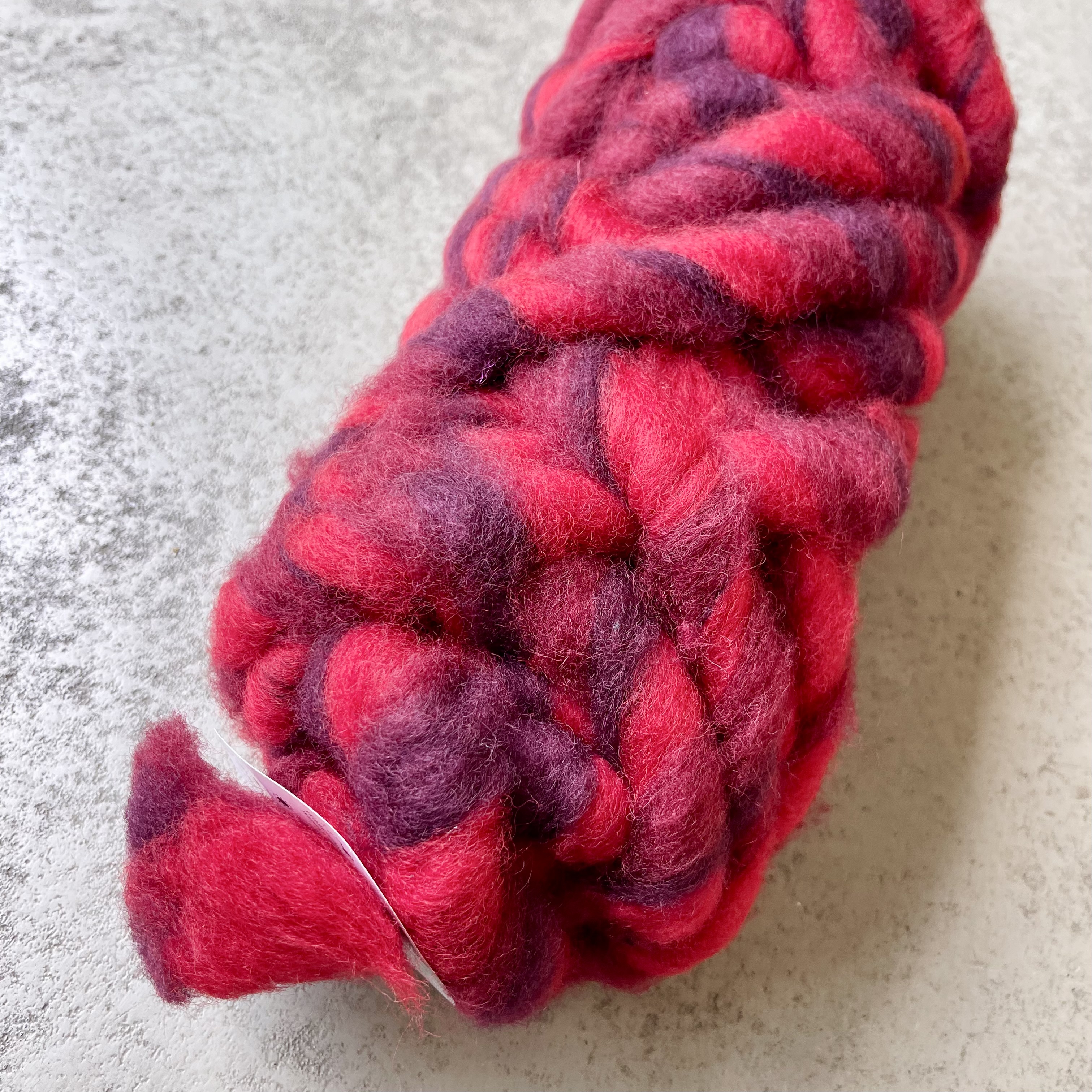Wolllunte"Twist"3fbg.L15m,rot-dkrot-vi