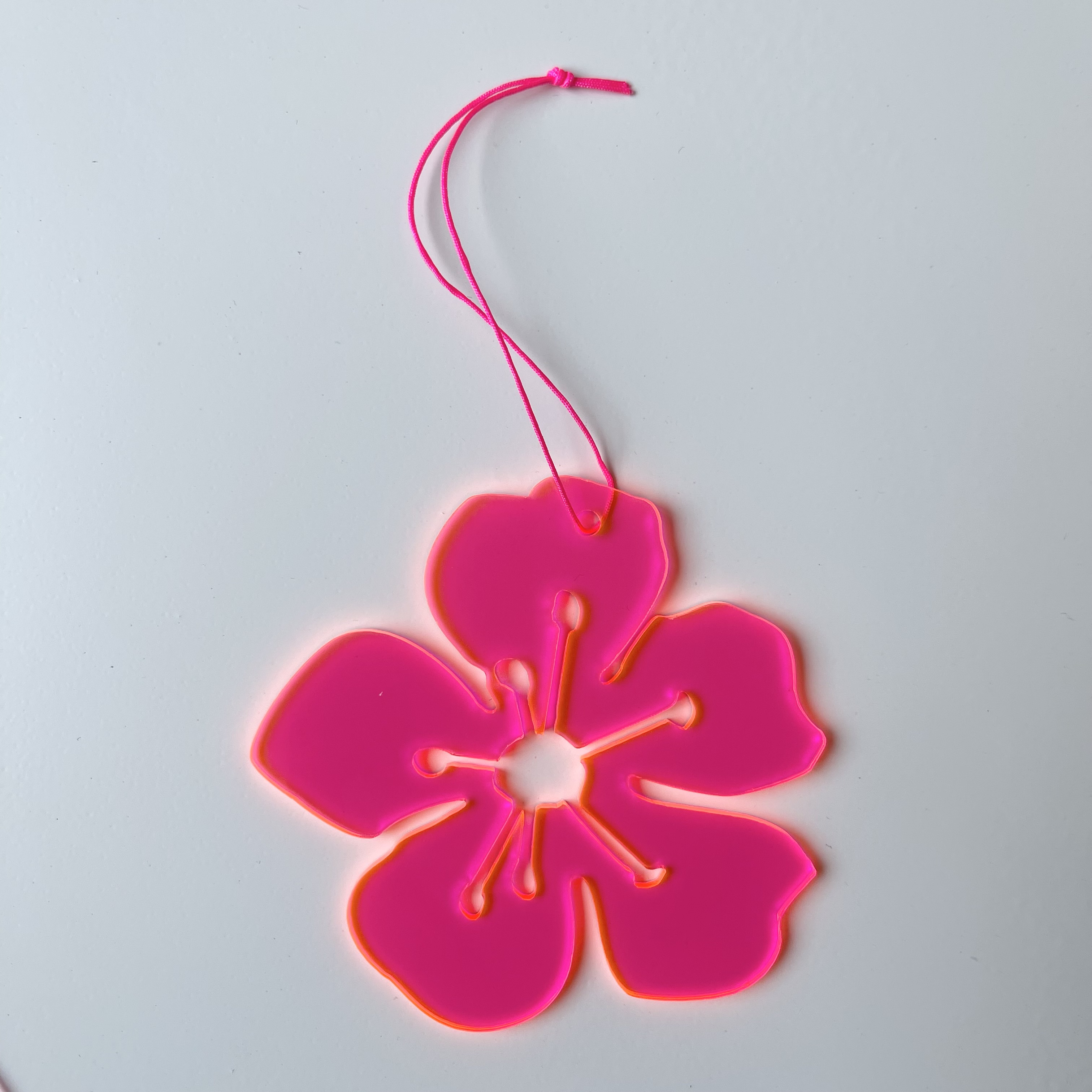 Hänger Orchidee Hawaii 9cm Neon Pink