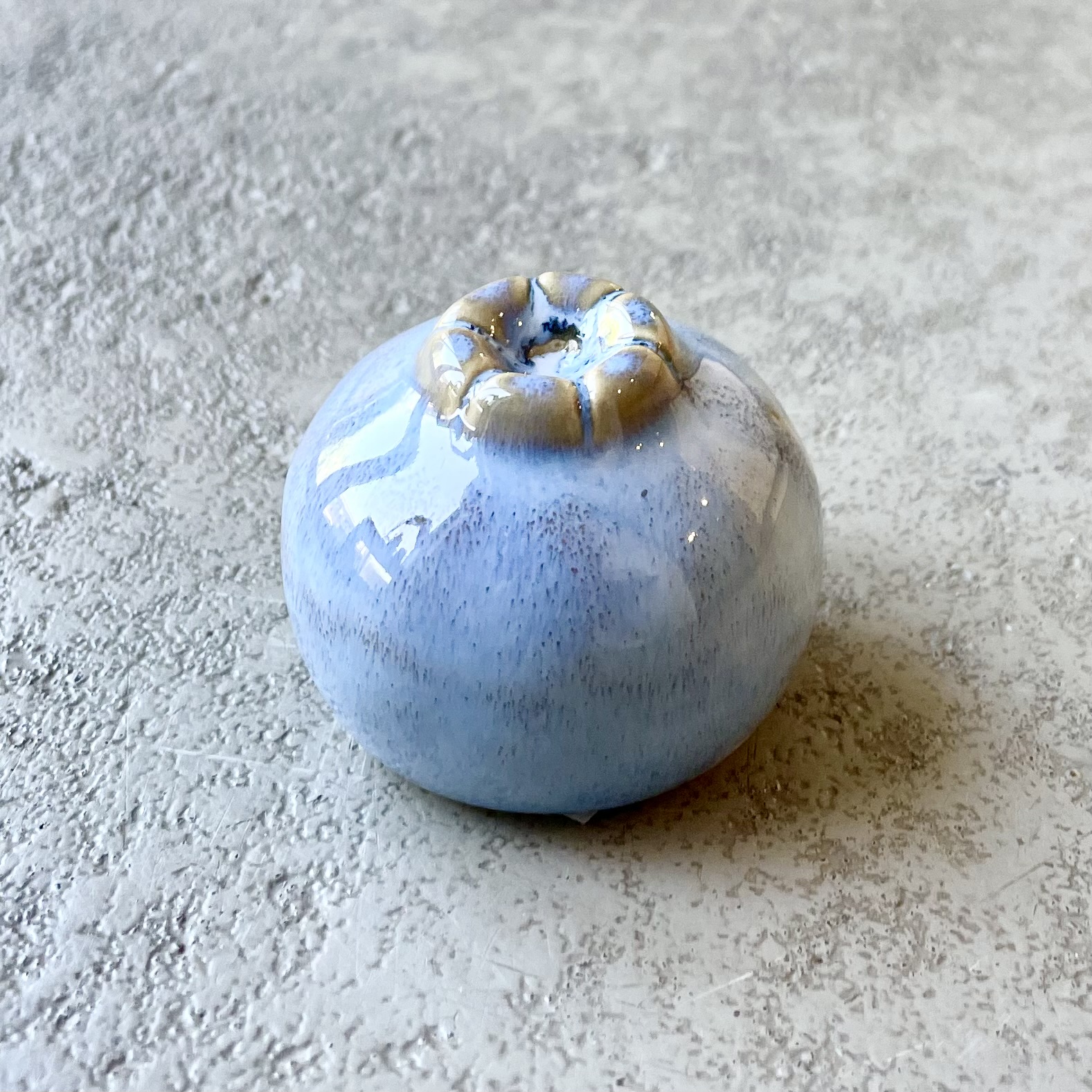 Keramik-Mohnkapsel "Mohna" D5cm, blau