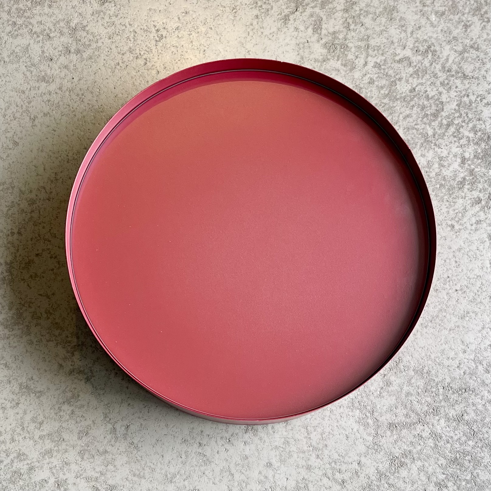 Metall-Podest "Erik" m. Glasboden, D40H12cm, rot