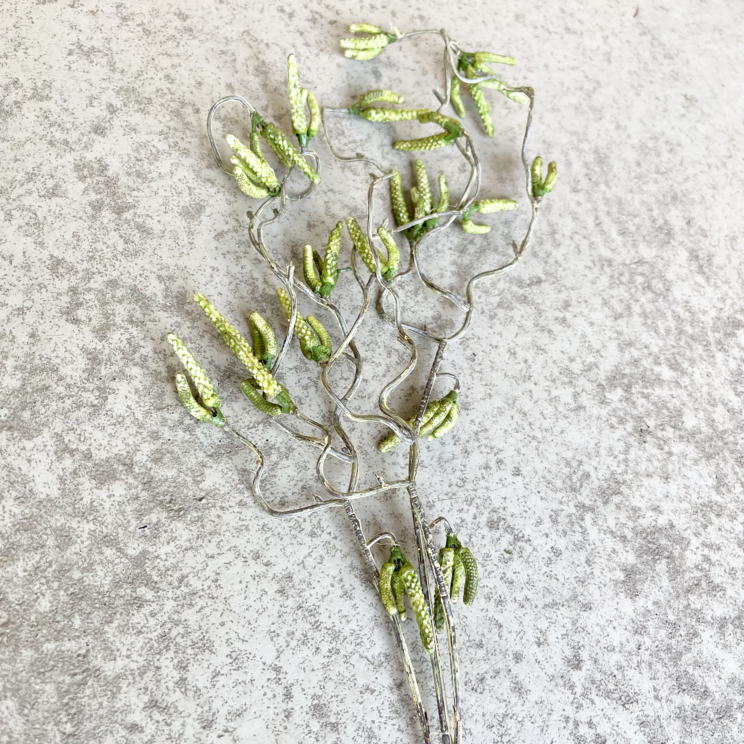 Hasel-Zweig"Seed",L68cm,dkgrün