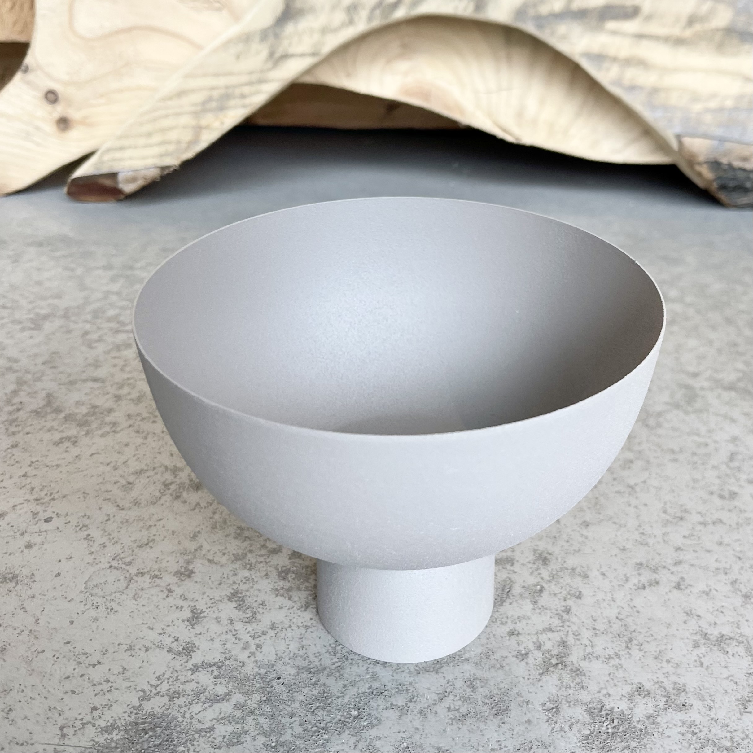 Met.Schale"Lottie"a.F.,D15H12cm, taupe