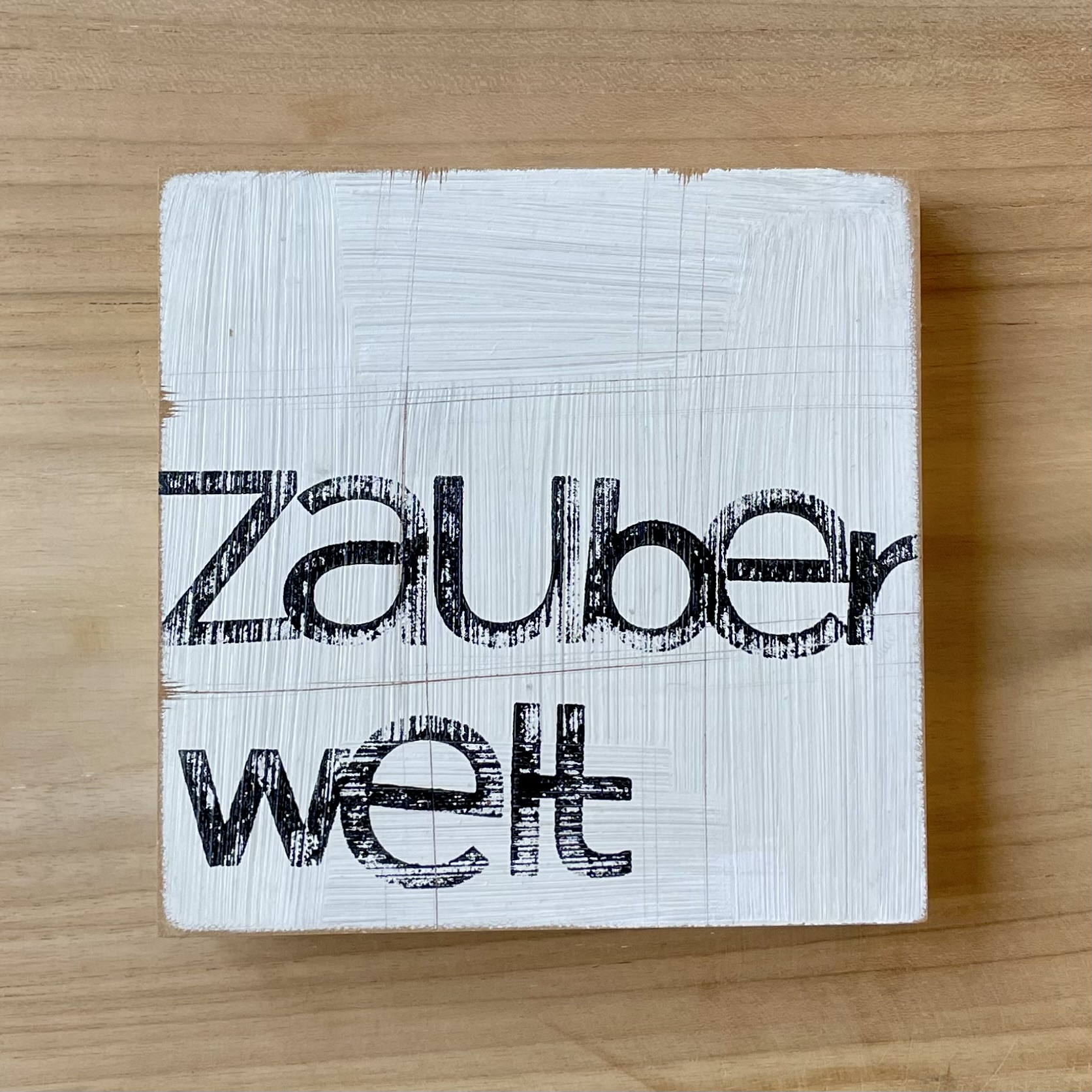Textplatte "zauberwelt" L15cm