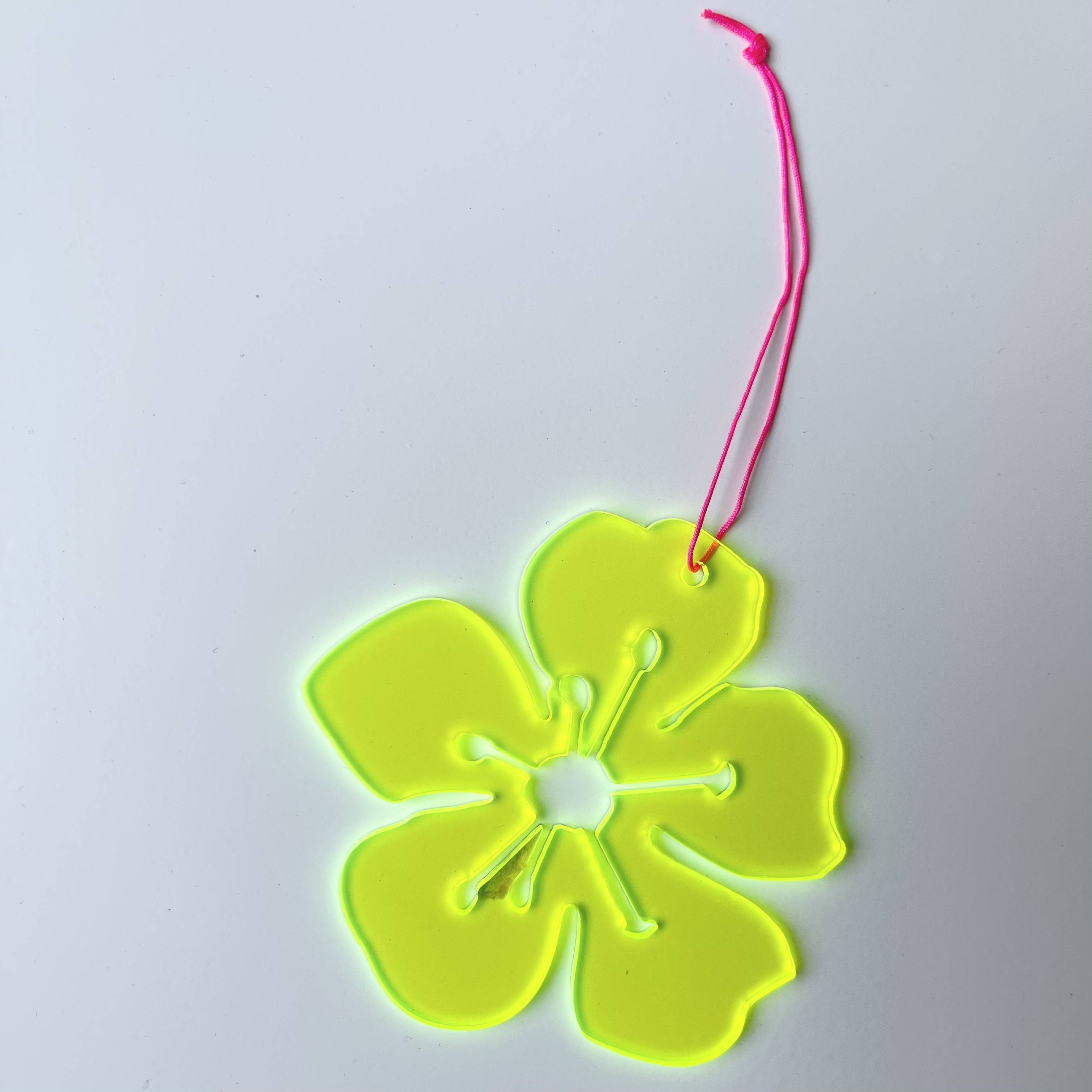 Hänger Orchidee Hawaii 9cm Neon Gelb