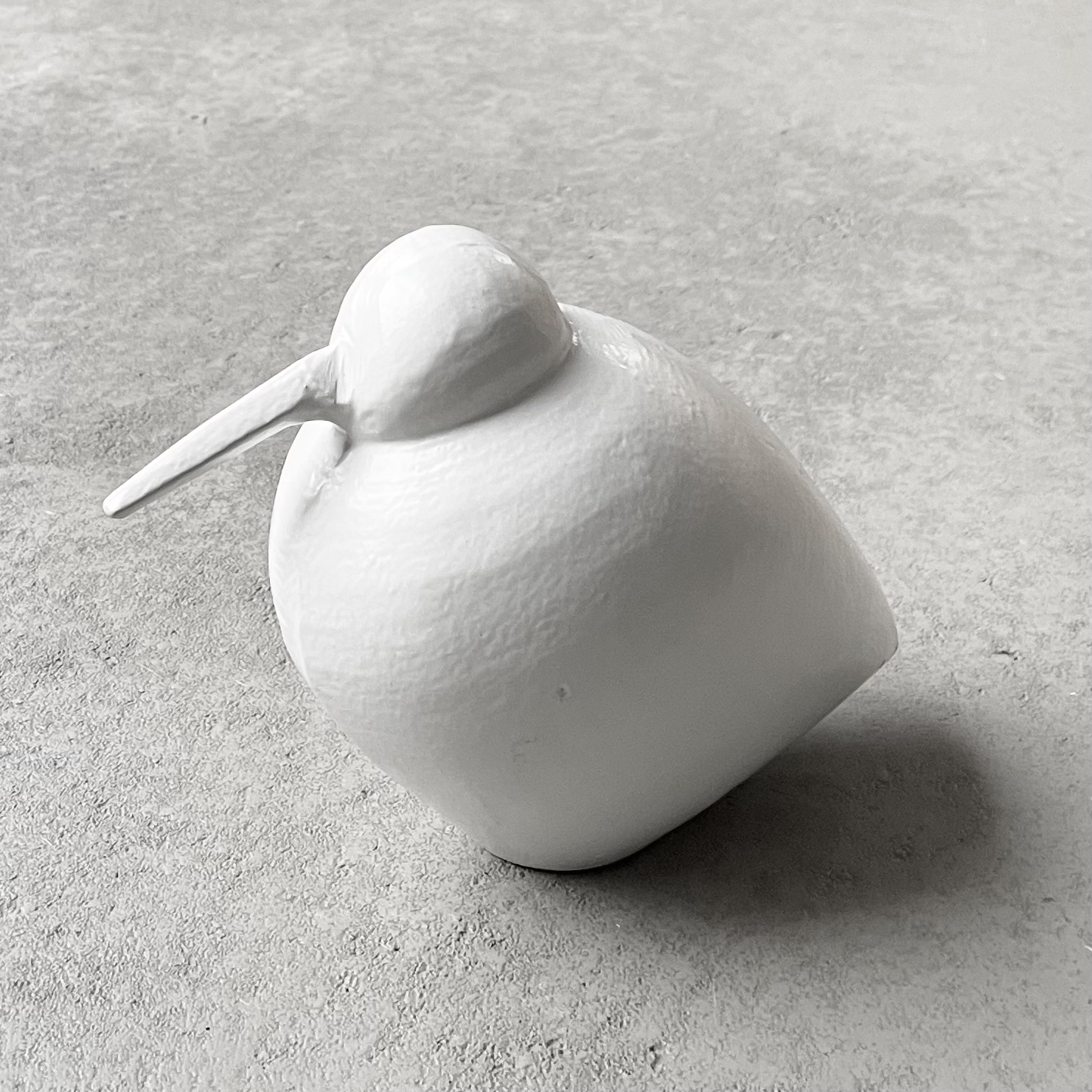 Metall-Vogel "Mino" bauchig H17cm, weiß