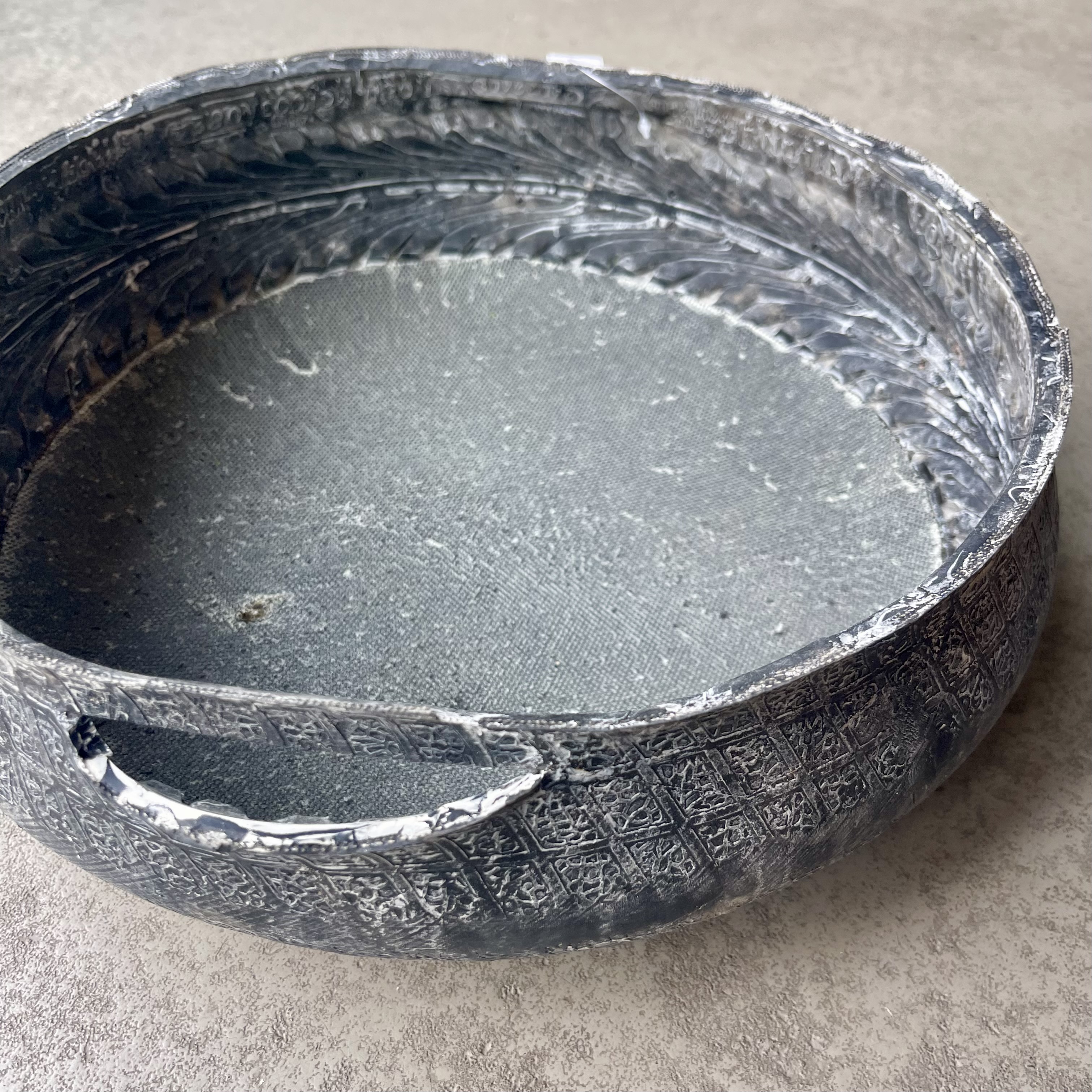 Kst.Schale"Silo"m.H.D38,5H19cm,anthrazit